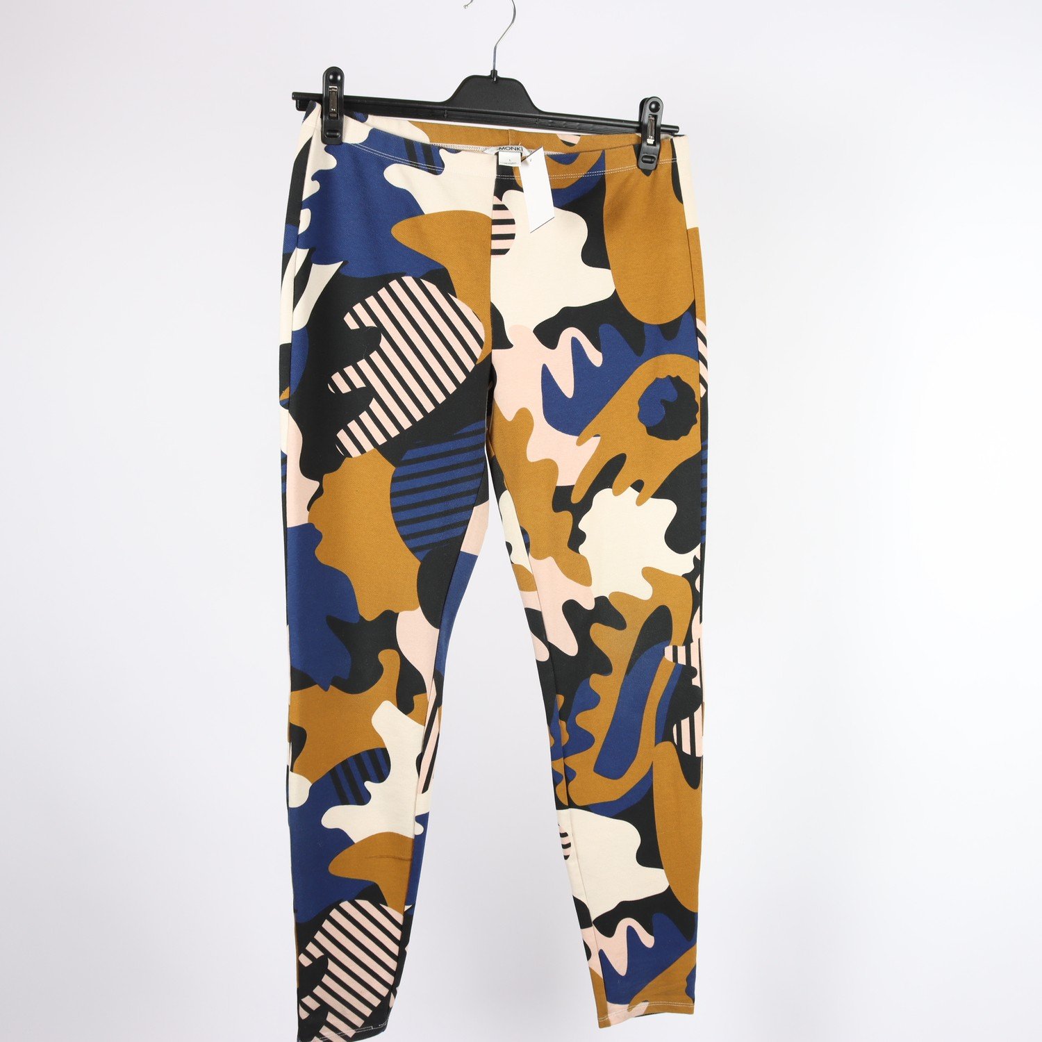 Tights, Monki, blå, brun, stl. L