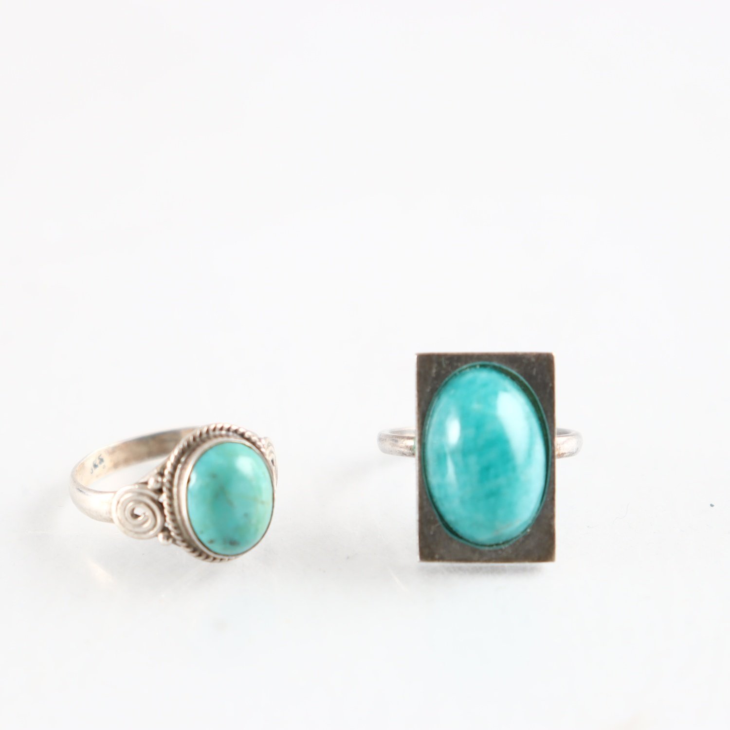 Ringar, Silver, Stenar, Brv: 7,7 g