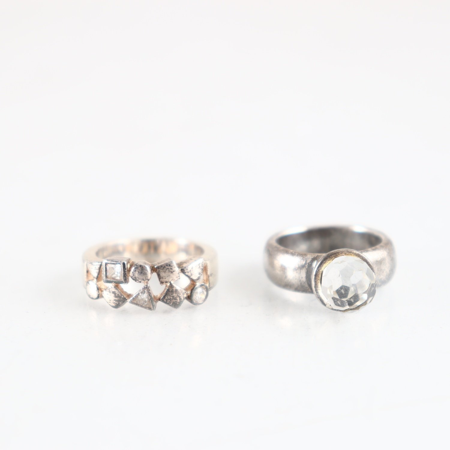 Ringar, Silver, Stenar, Brv: 12,6 g