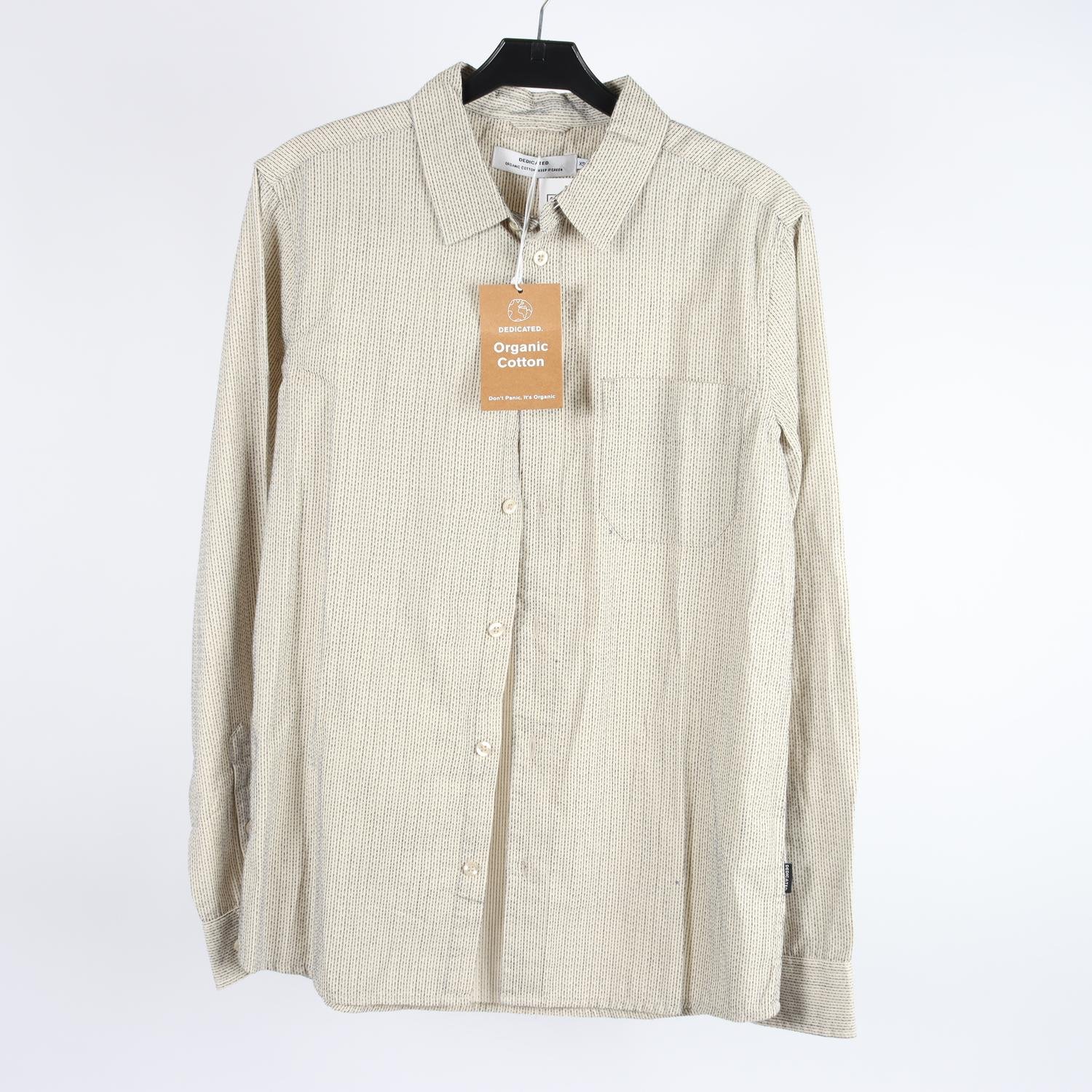 Skjorta, Dedicated, beige, svart, stl. XS