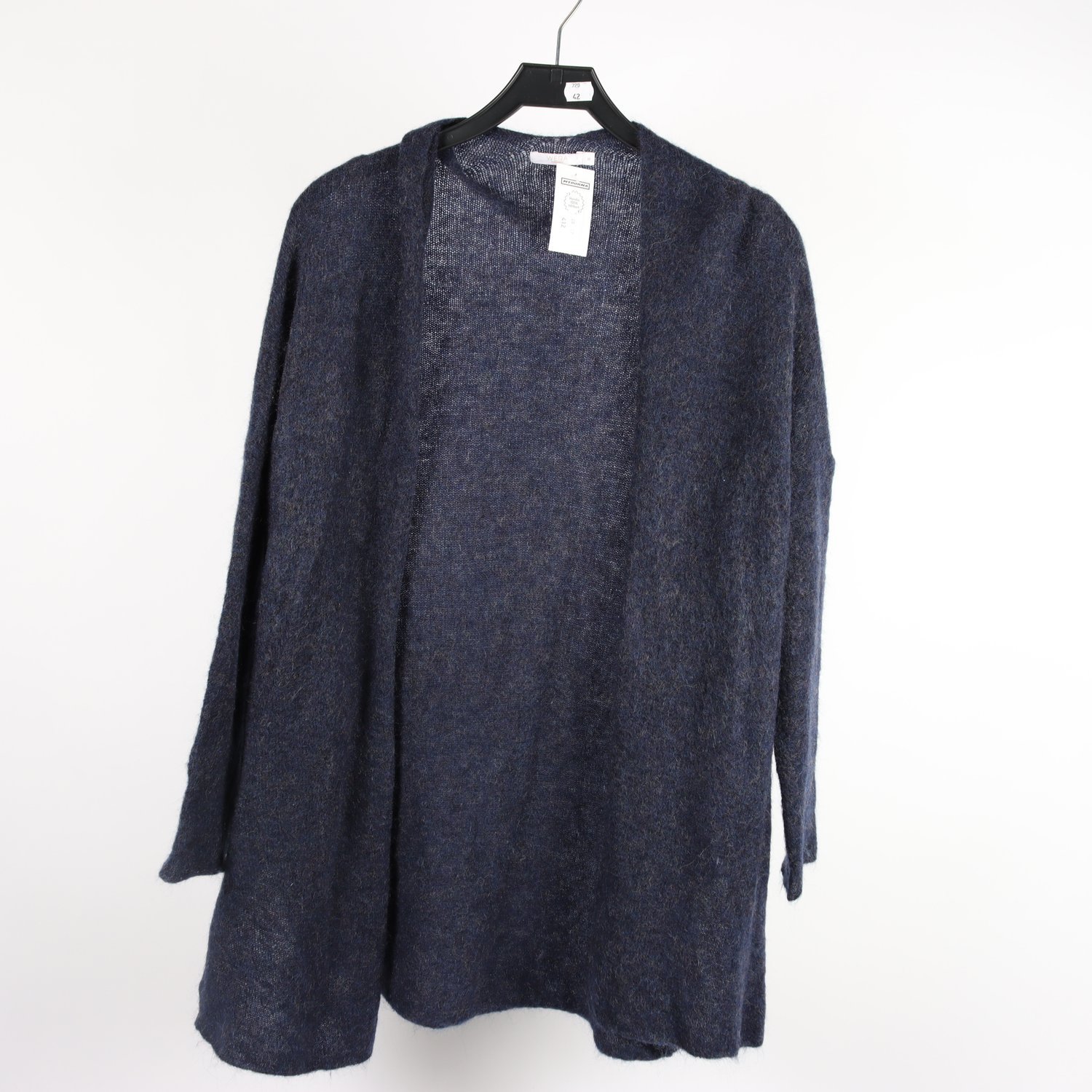 Kofta, Wera, blå, ull, mohair, stl. M