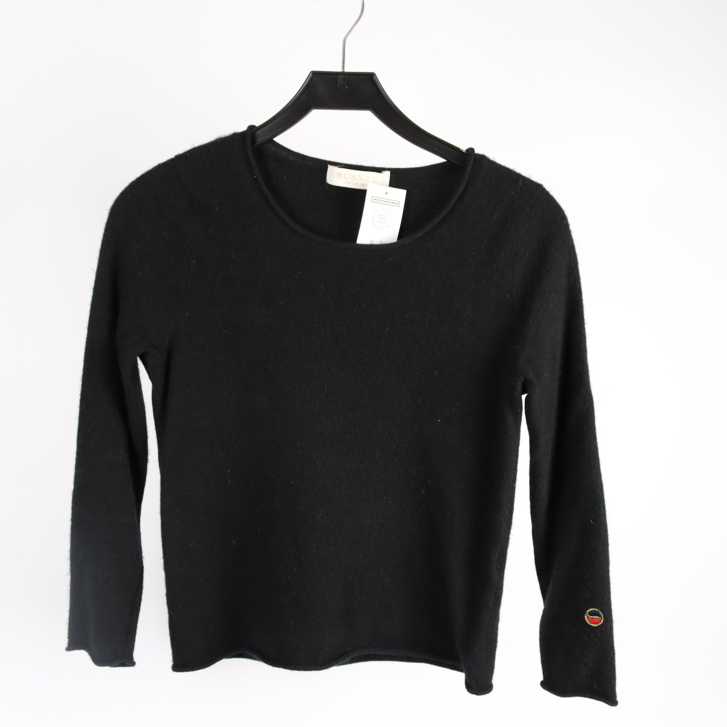 Tröja, Busnel, svart, cashmere, stl. 34