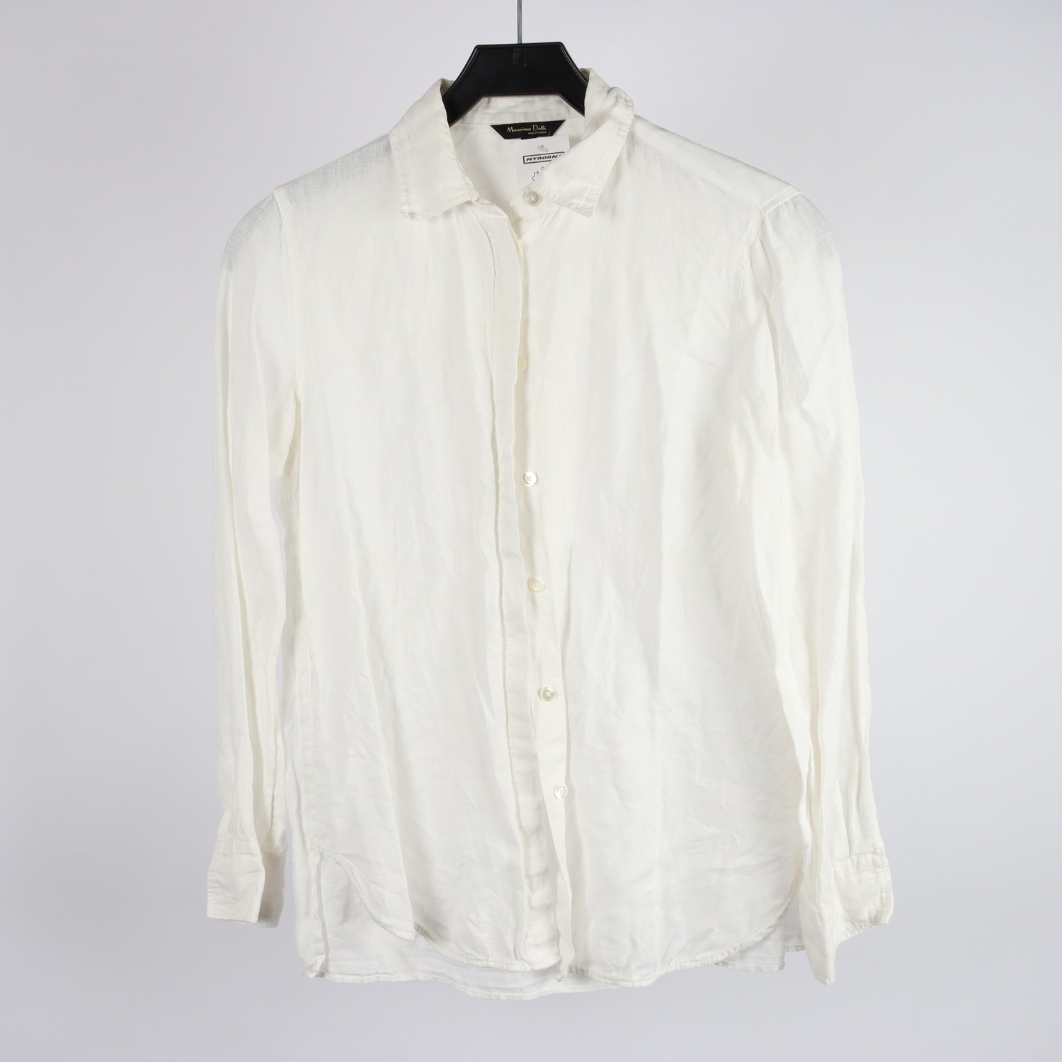 Blus, Massimo Dutti, vit, lin, stl. 36