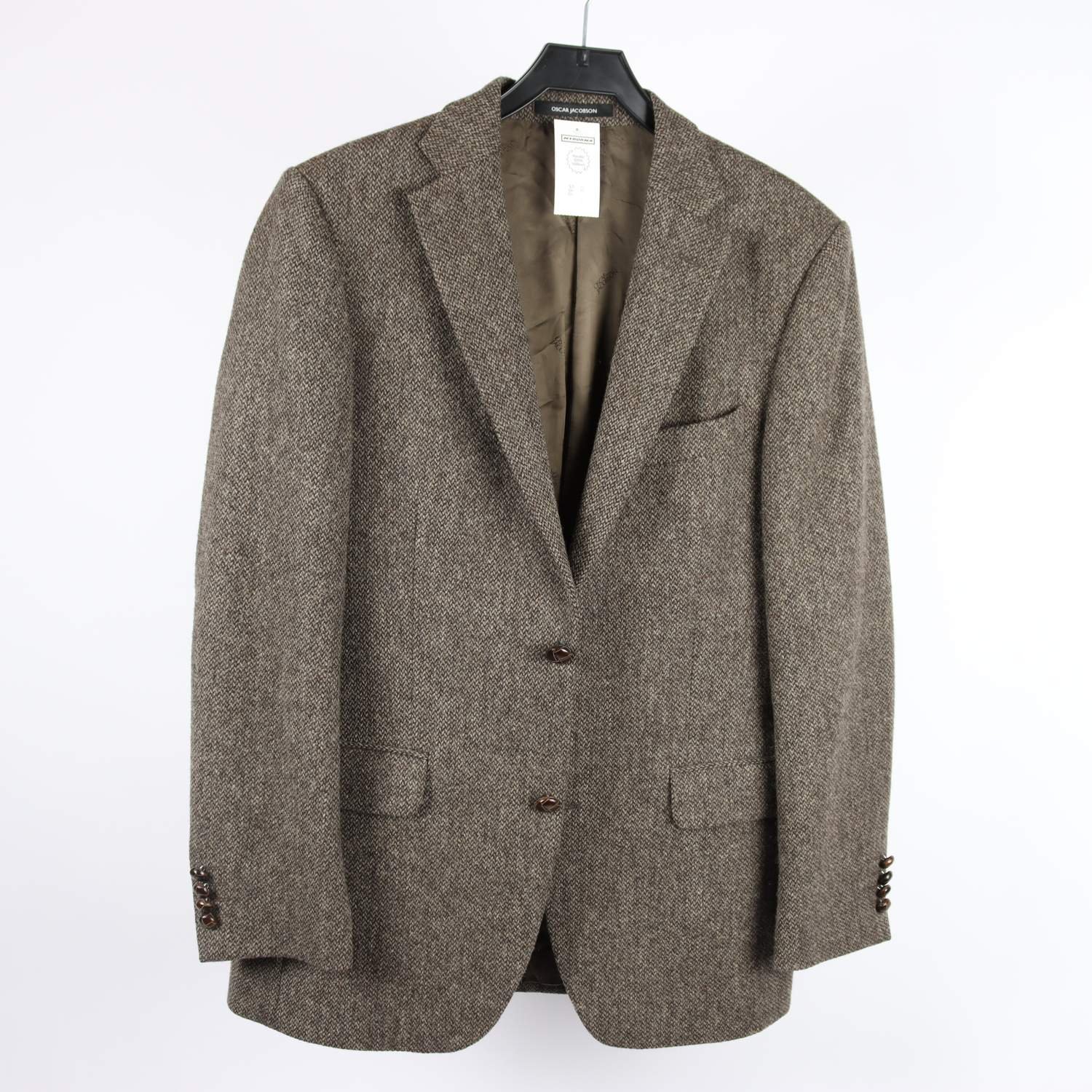 Kavaj, Oscar Jacobson, beige, grå, ull, stl. 48