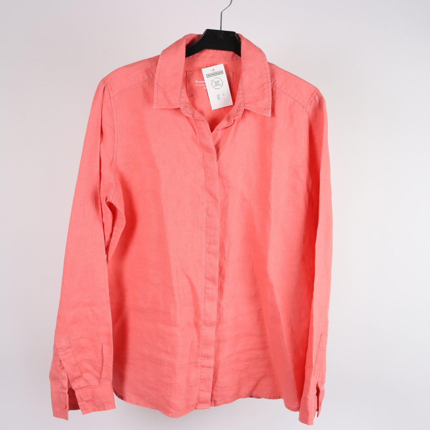 Blus, Essentials Collection, ljusröd, lin, stl. 40
