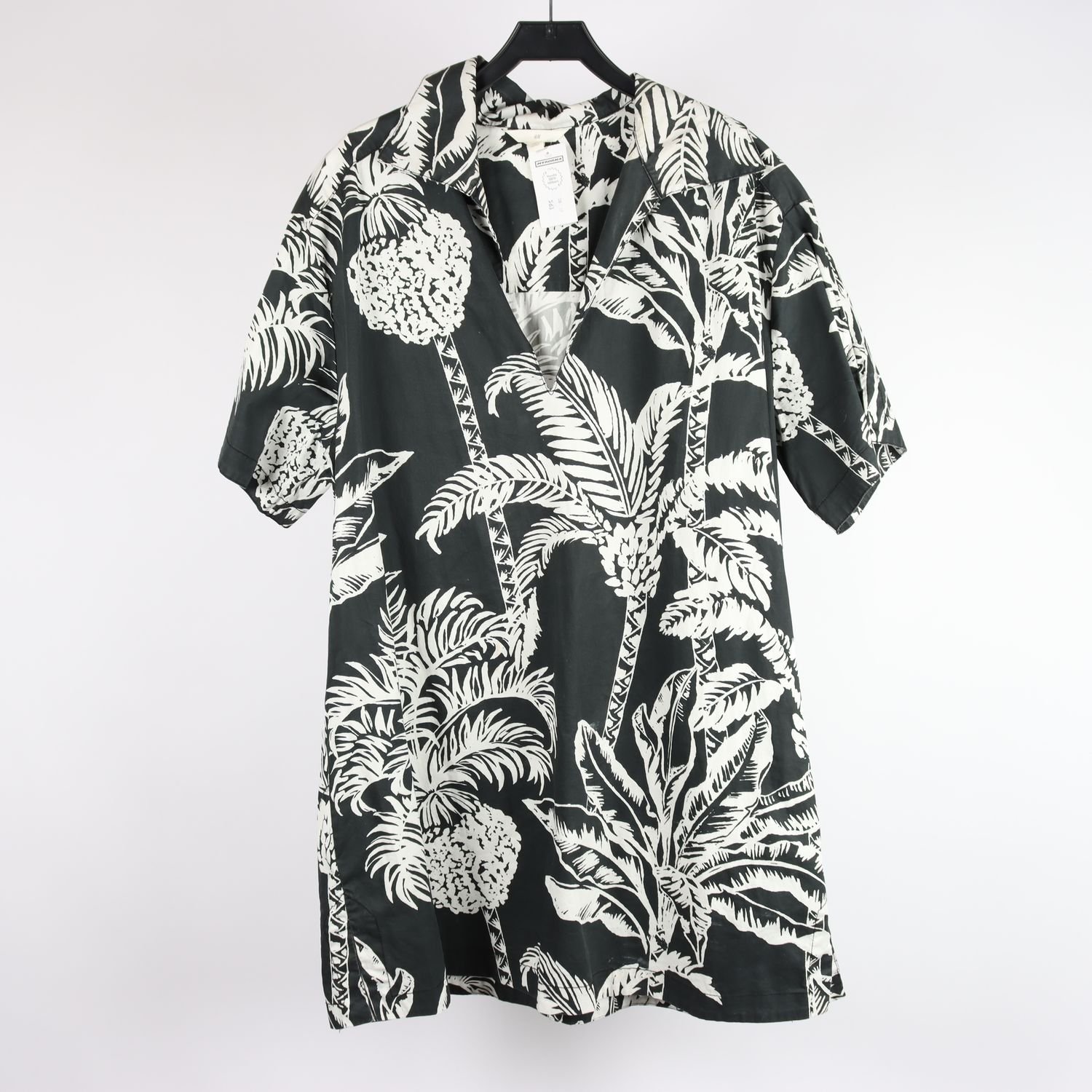 Klänning/tunika, H&M, vit, svart, stl. XL