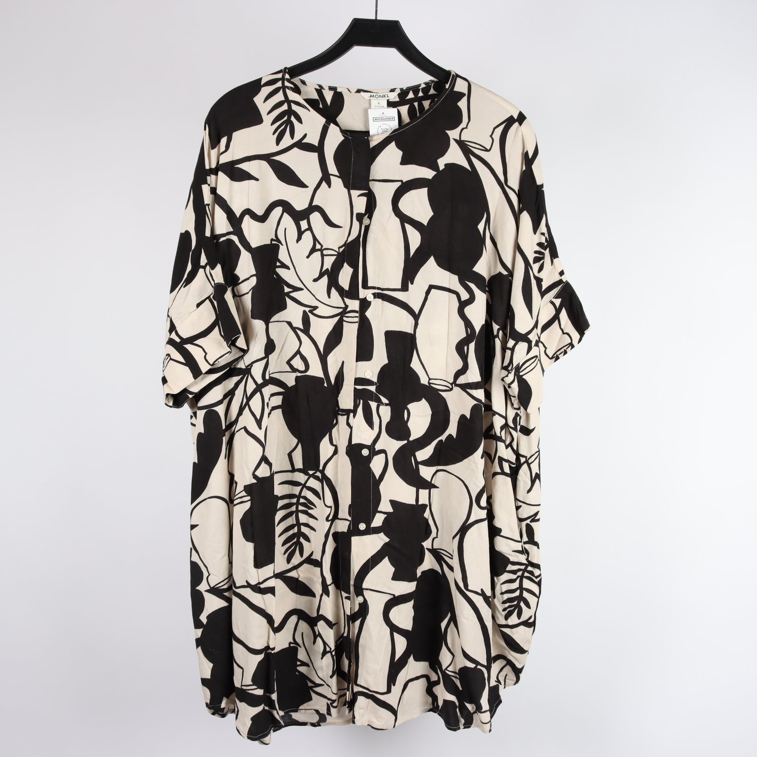 Klänning, Monki, svart, beige, stl. XL