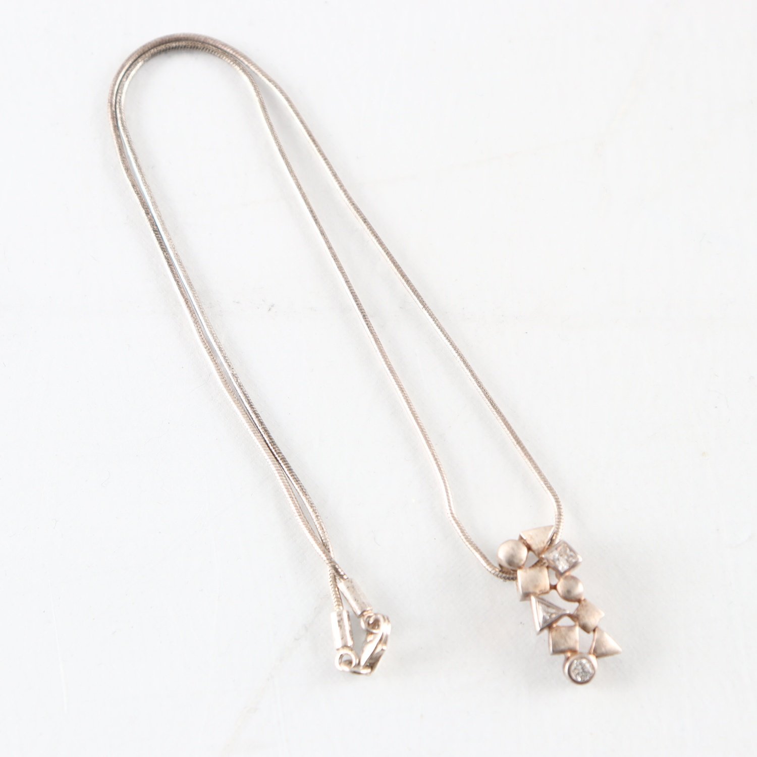 Halsband & Hänge, Silver, Stenar, Brv: 9,5 g