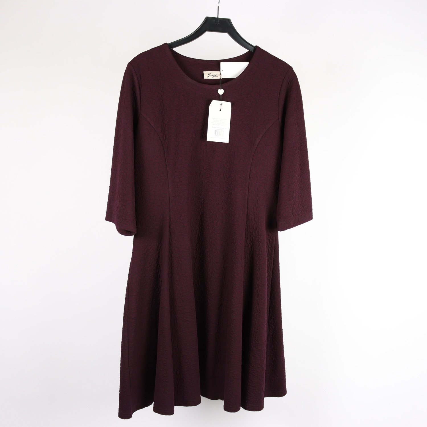 Klänning, Jumperfabriken, vinröd, stl. XL