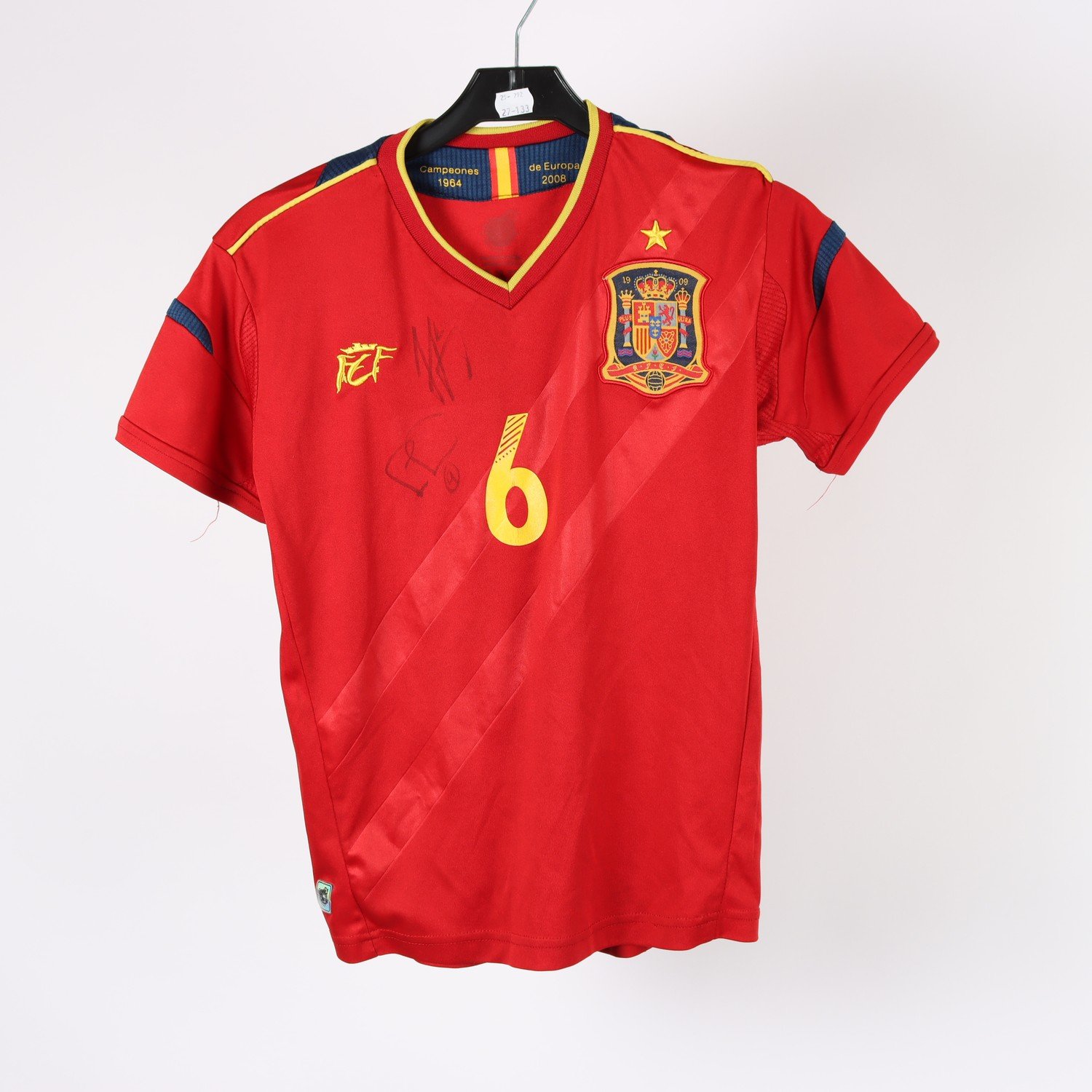 Matchtröja, real federación española, A. Iniesta, signerad