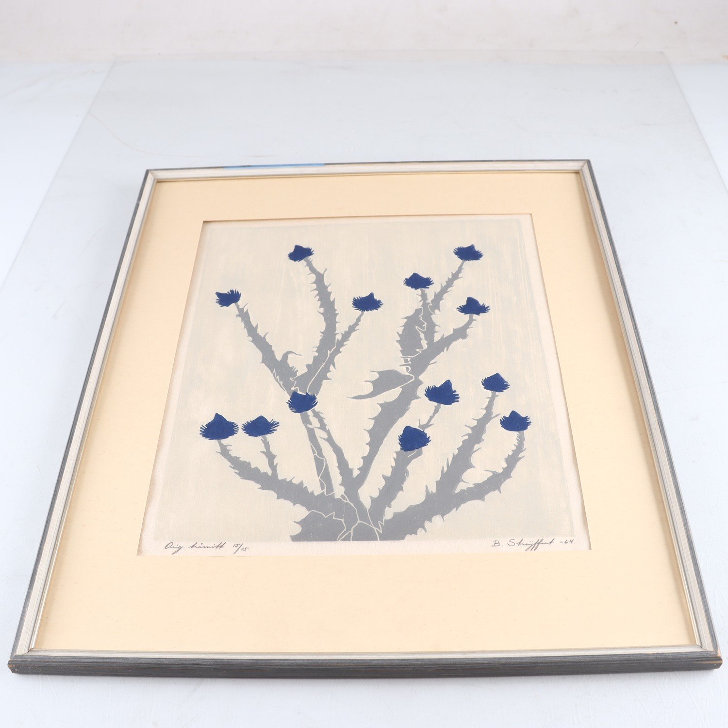 Träsnitt, Brita Streijffert (1917-2006),1964. Endast avhämtning.