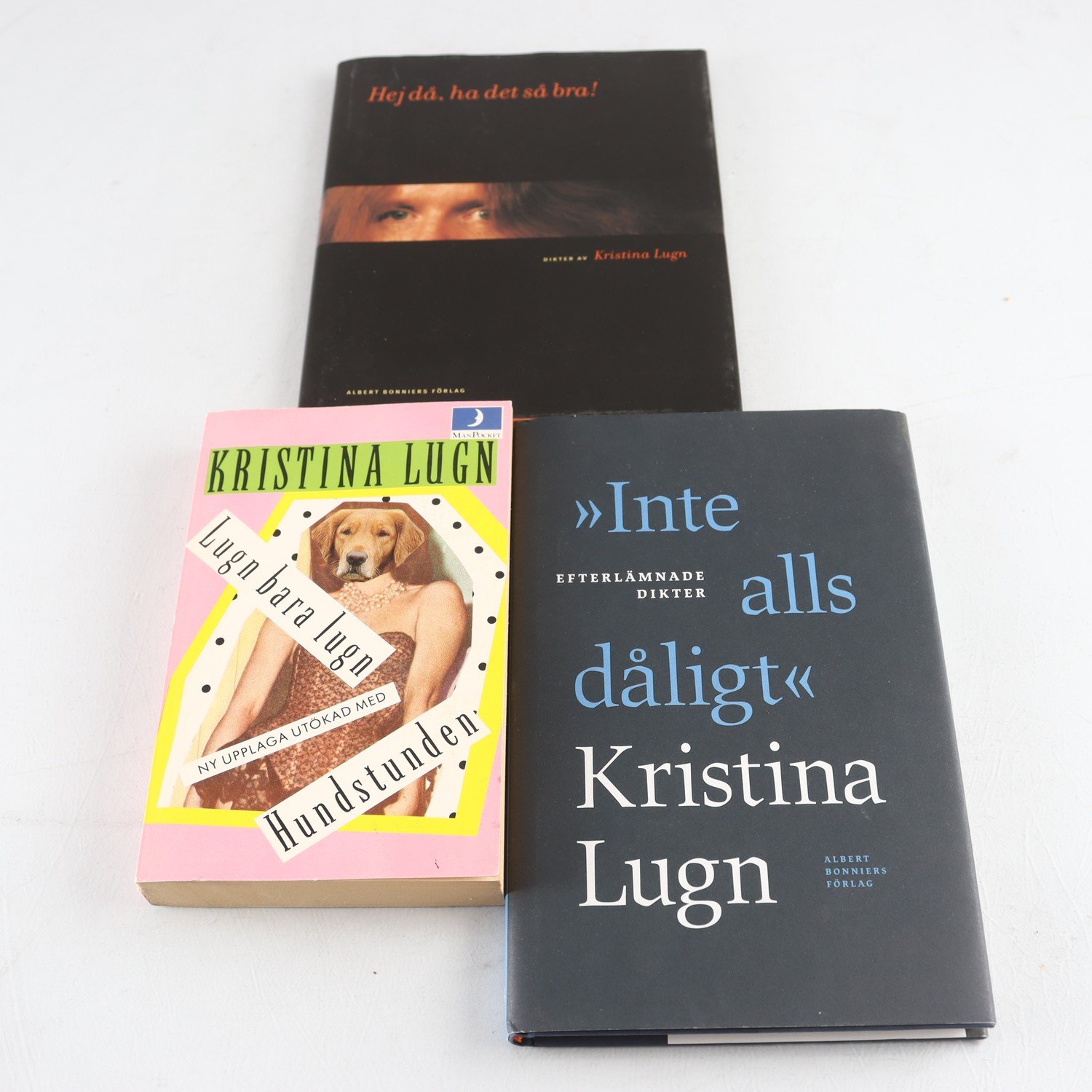 Kristina Lugn, bokpaket med 3 volymer