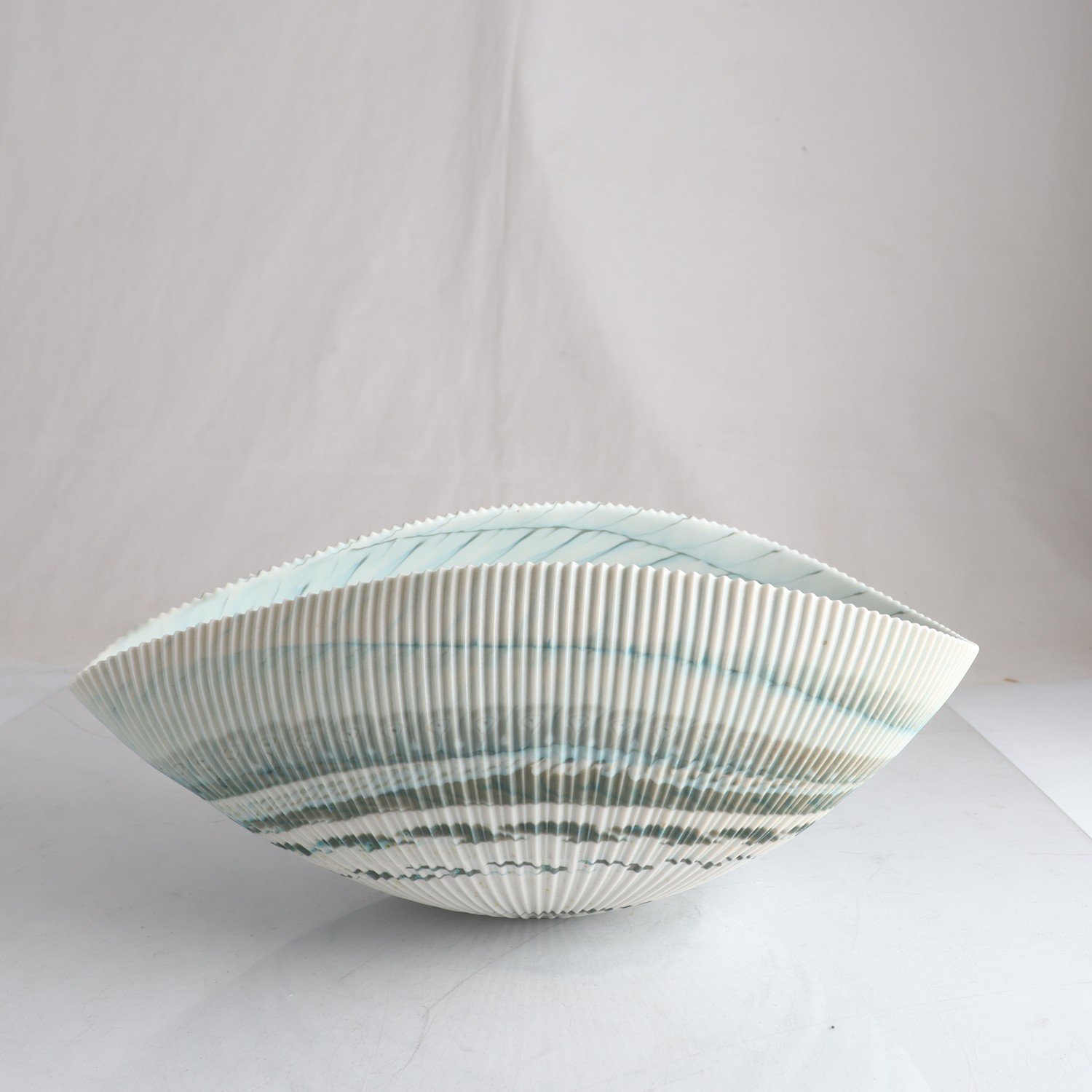 Skål, glas, snäckformad, Murano, Italien. Samfraktas ej.