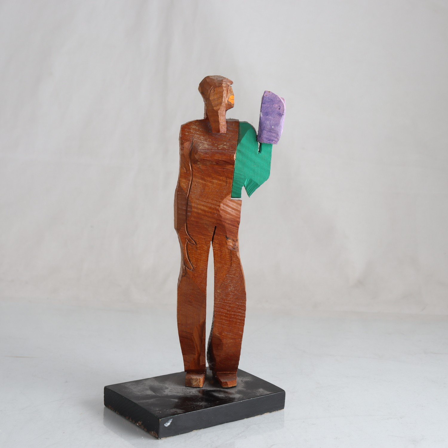 Skulptur, trä, ”Gröna fingrar”, Kalle Björk, 1992