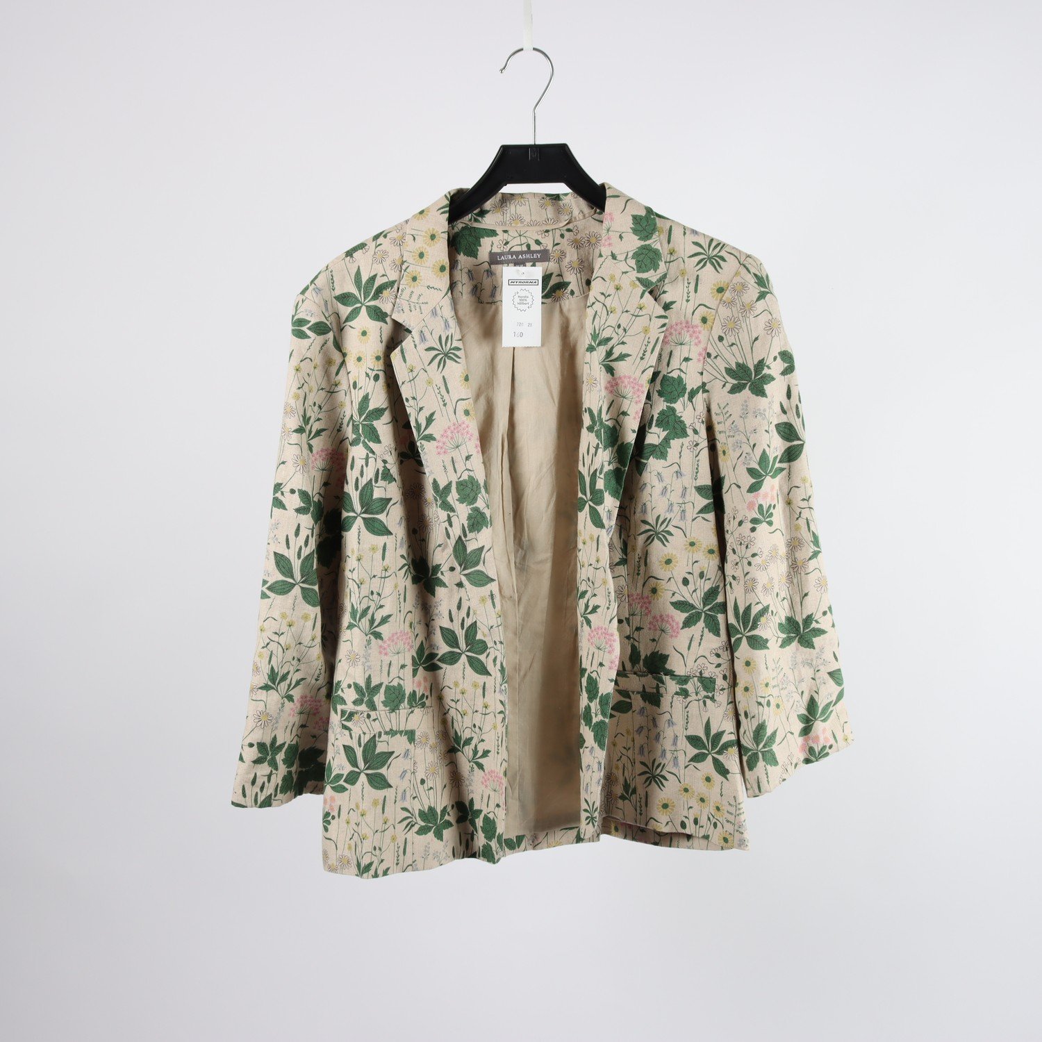 Kavaj, Laura Ashley, beige, blommig, stl. 42