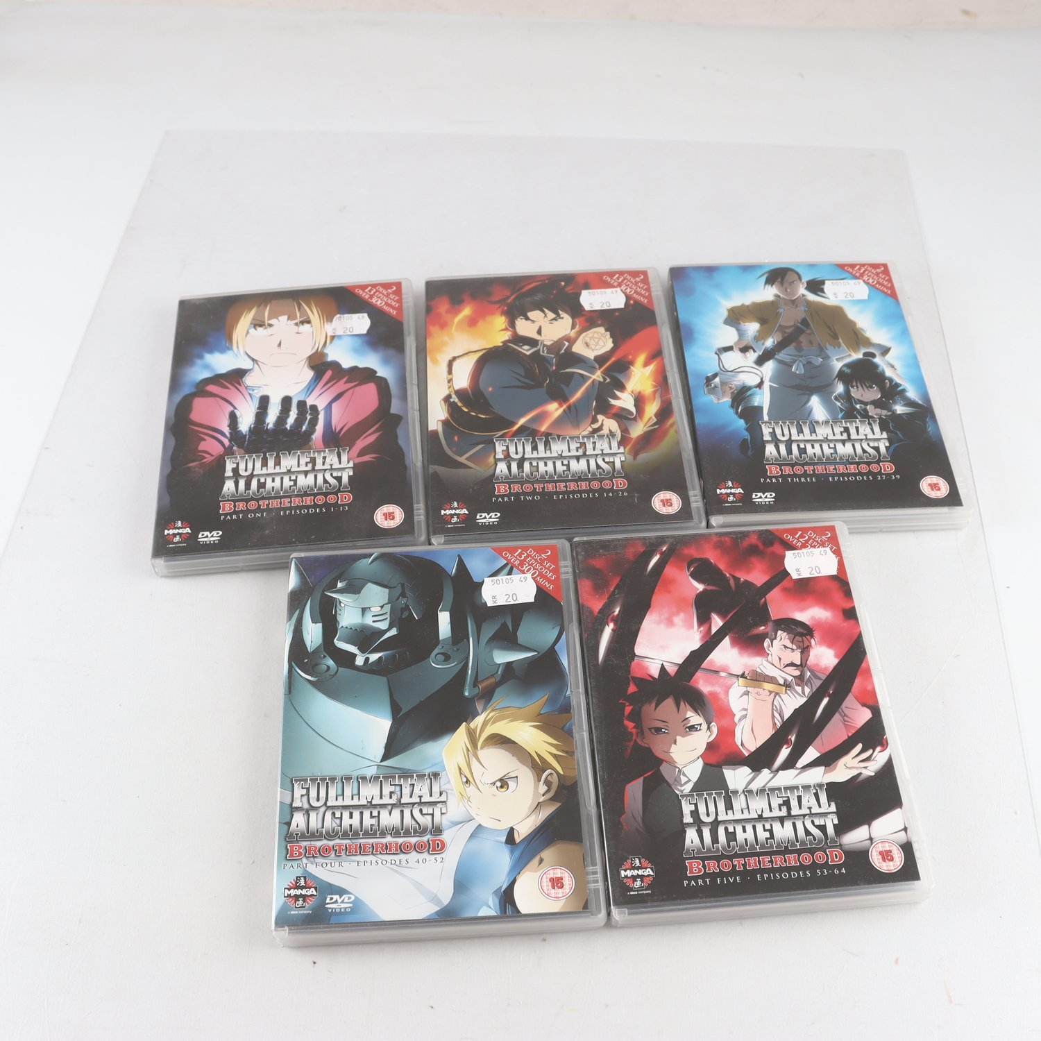 DVD Fullmetal Alchemist, Del 1-5