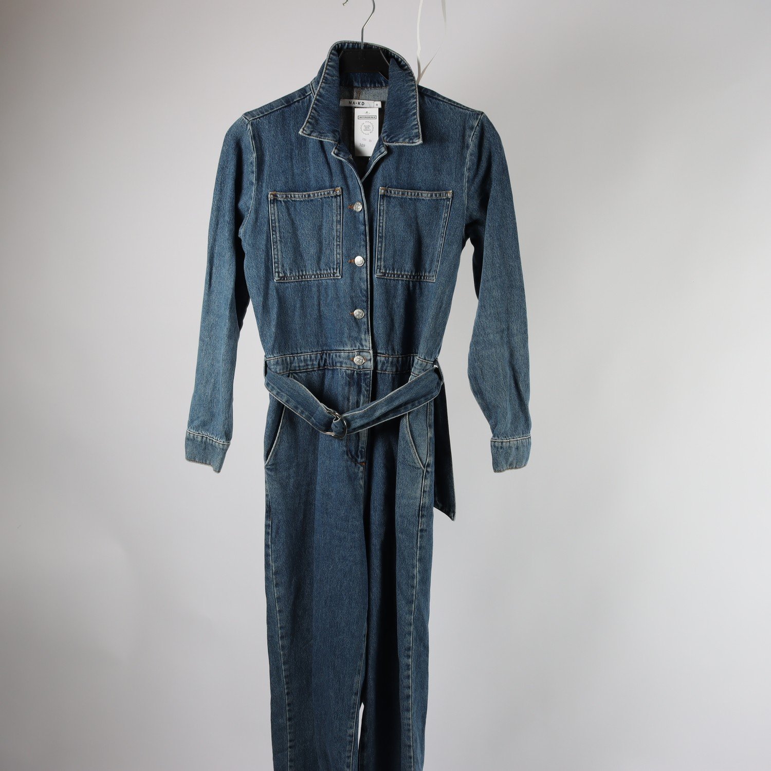 Byxdress, denim, NA-KD, blå, stl. 36