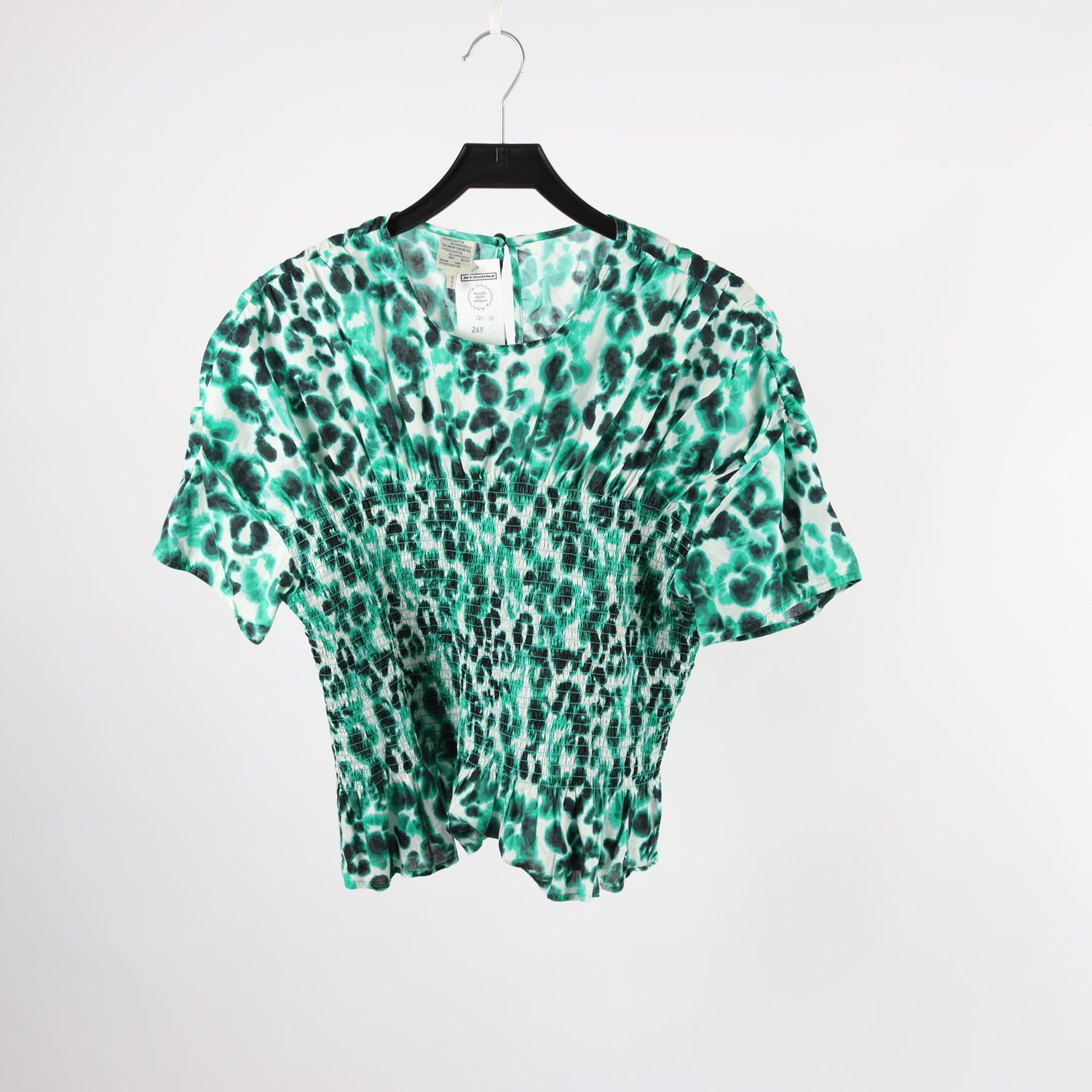 Blus, Baum Und Pferdgarten, grön, vit, mönstrad, stl. 42