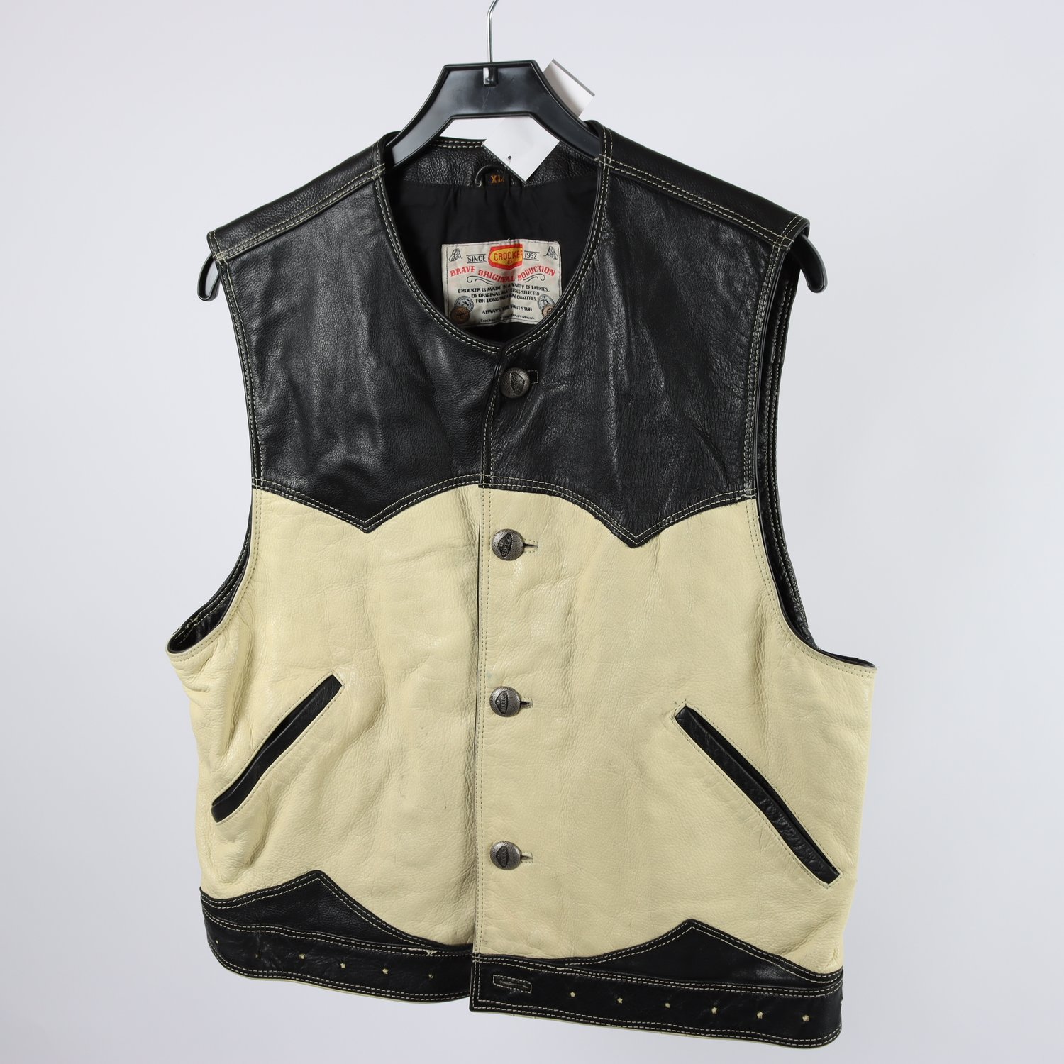 Skinnväst, Crocker, svart, beige, stl. XL
