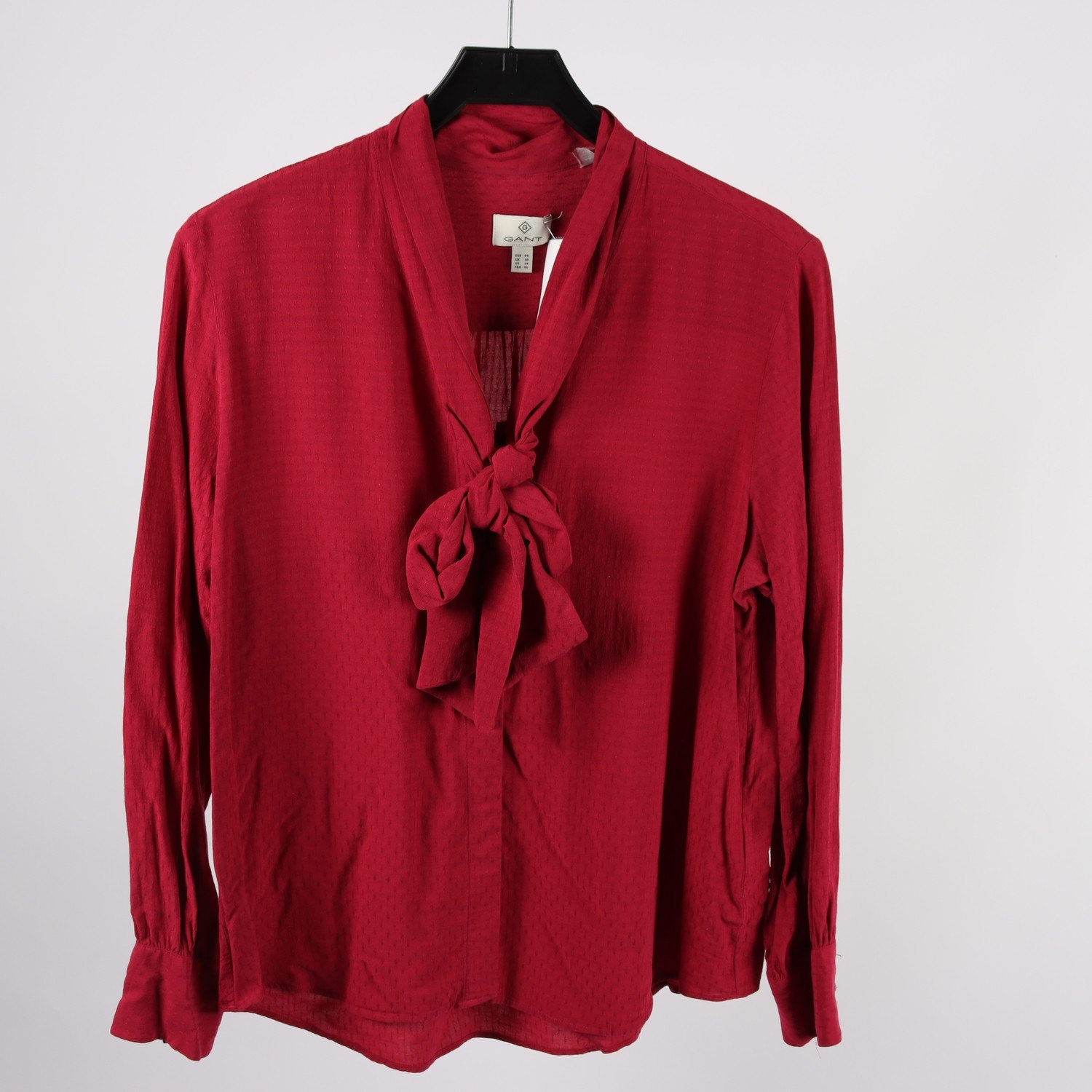 Blus, Gant, vinröd, stl. 44