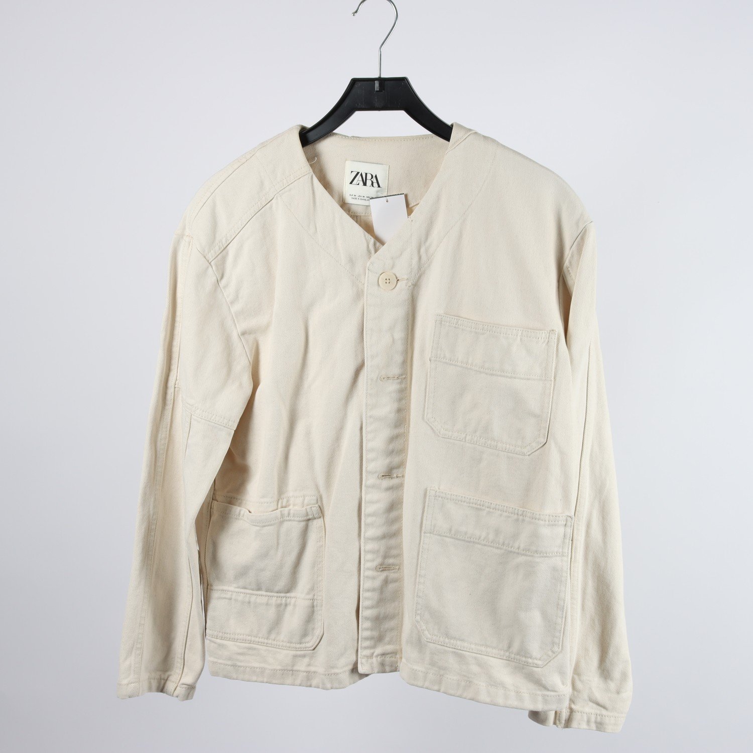 Jeansjacka, Zara, beige, stl. M