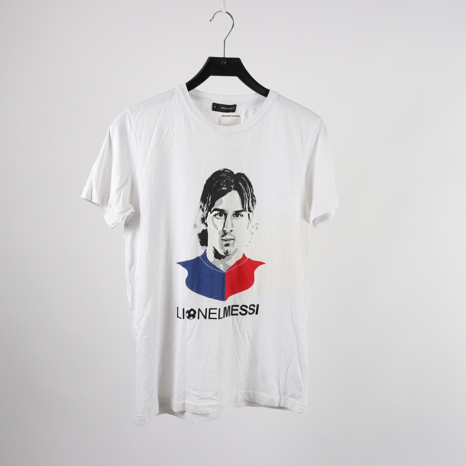 T-shirt, Dsquared2, vit, Messi, stl. M