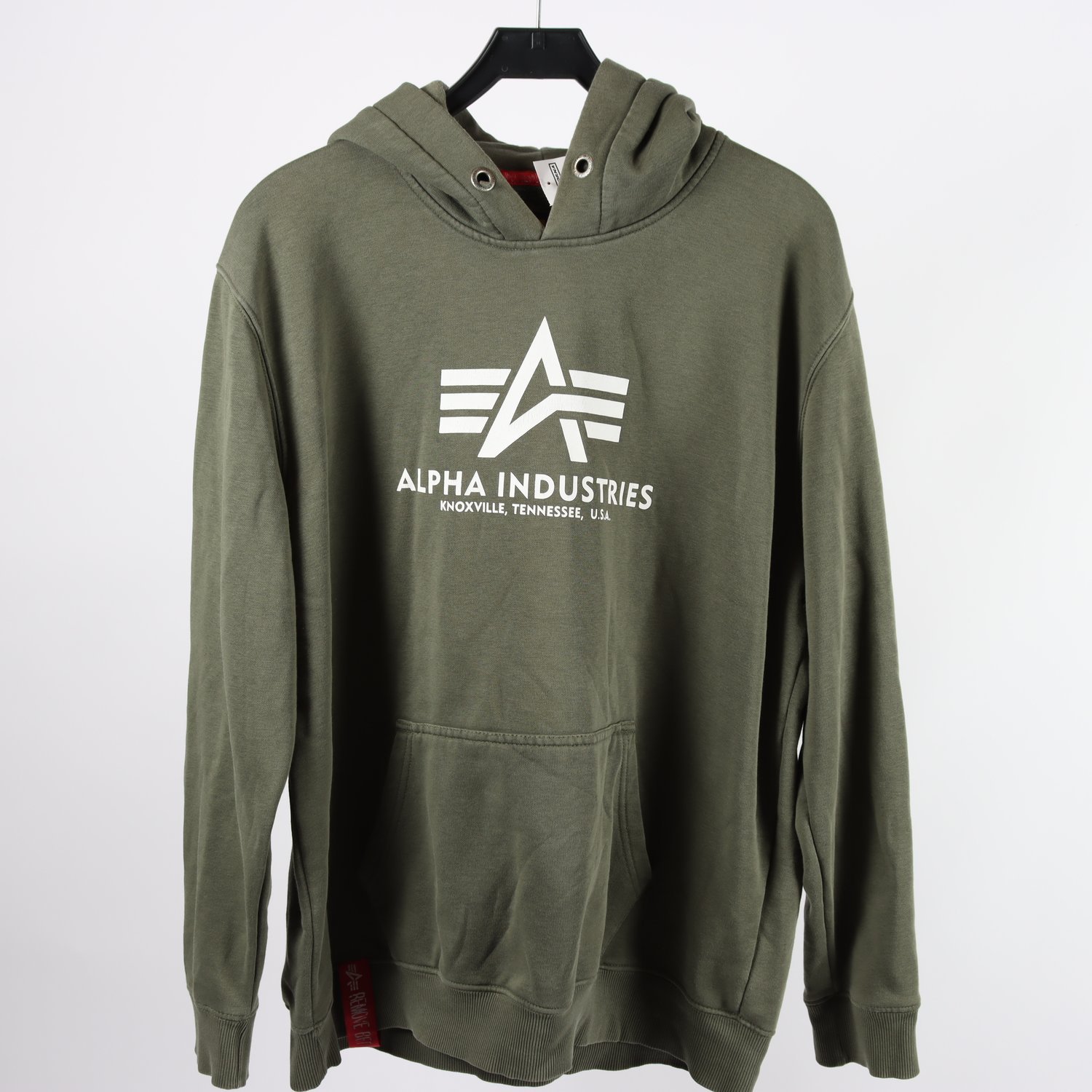 Hoodie, Alpha Industries, grön, stl. XXL