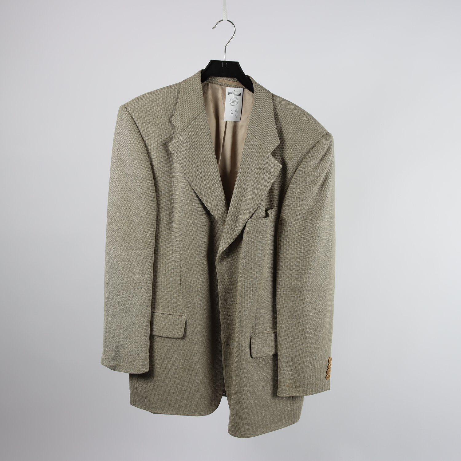 Kavaj, Hugo Boss, beige, ull, silke, stl. 50