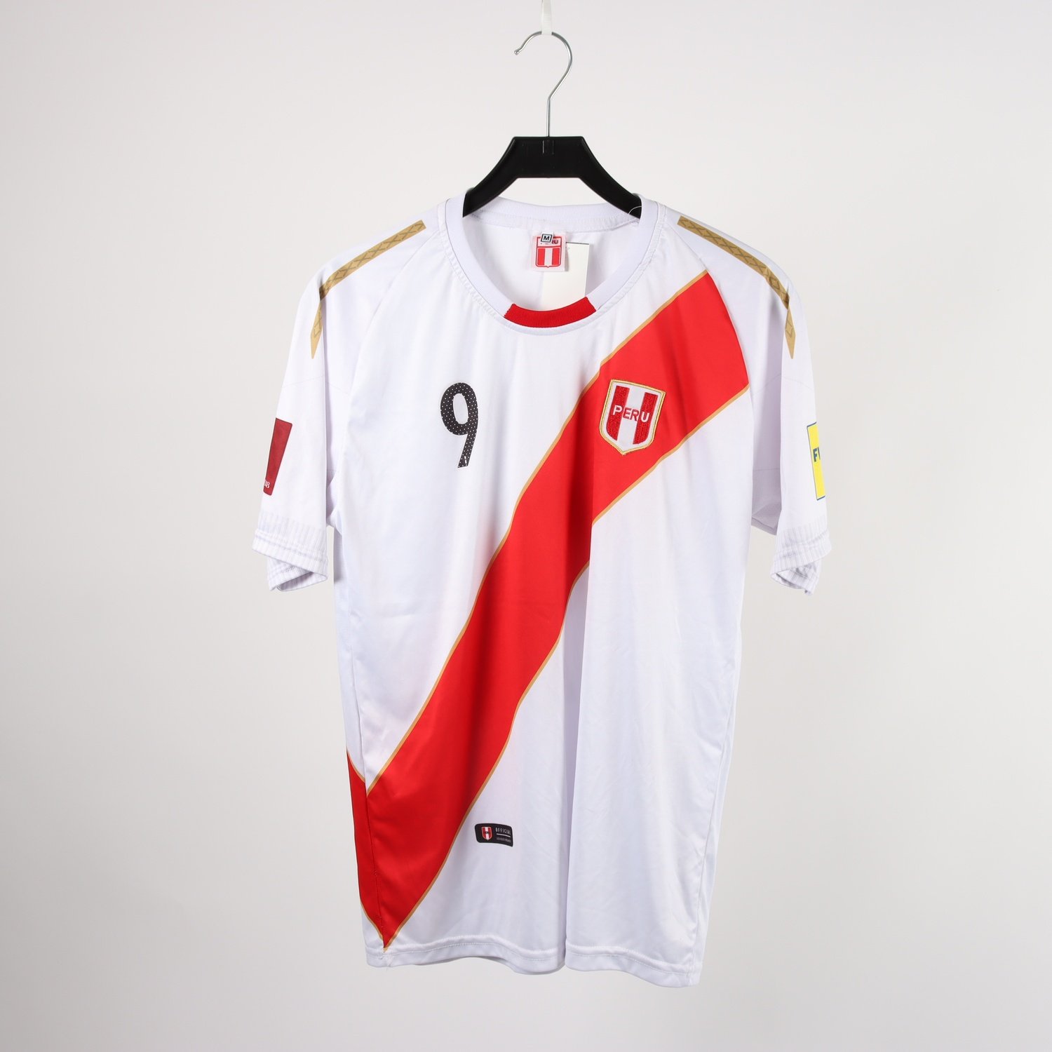Sporttröja, Peru ”Guerrero 9”, vit, röd, stl. M