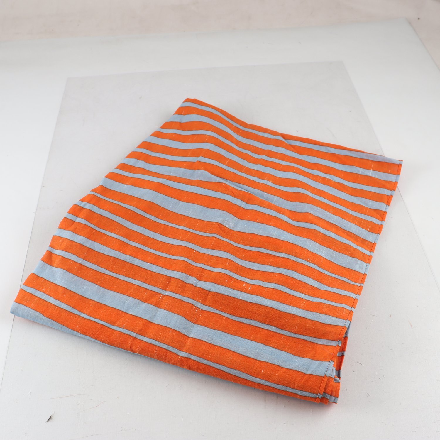 Scarf/sjal, Marimekko x Uniqlo, orange, blå, randig