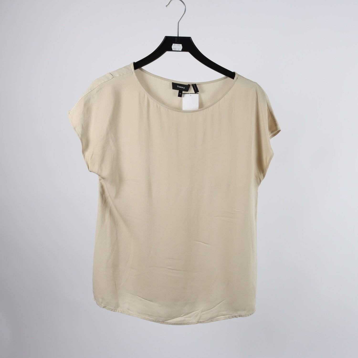 Blus, Theory, beige, silke, stl. M