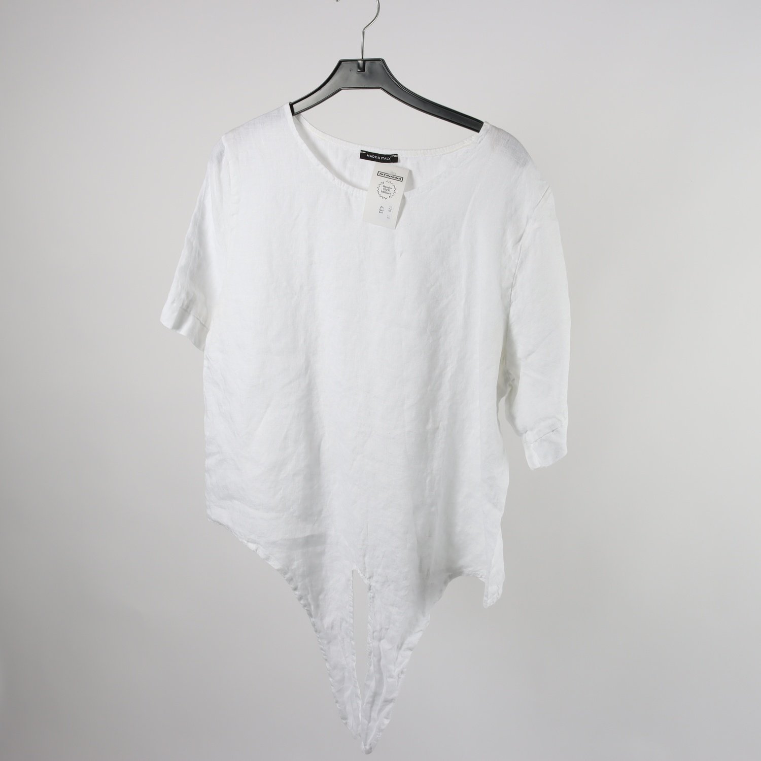 Blus, Made in Italy, vit, lin, stl. L/XL