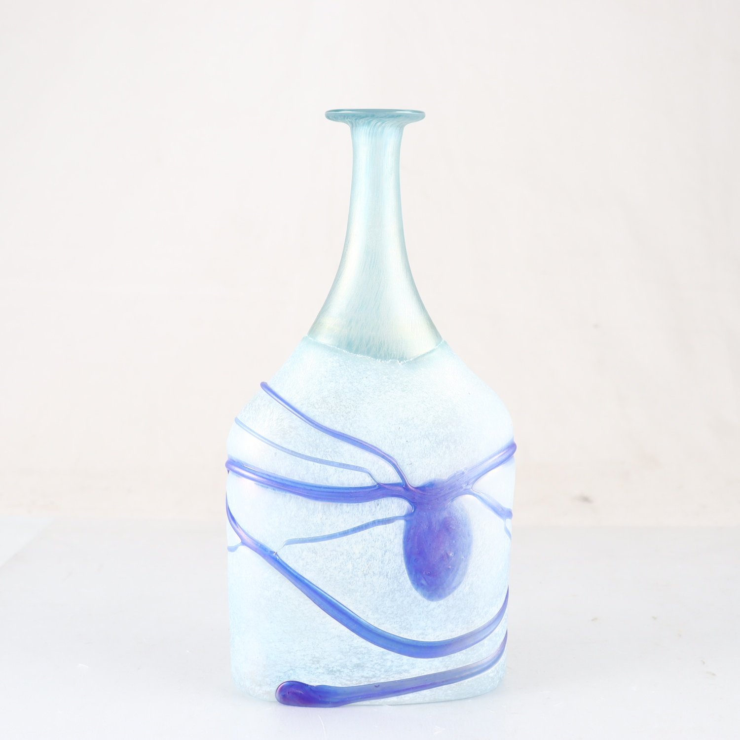 Flaska, Bertil Vallien, Blue Galaxy, Boda, signerad