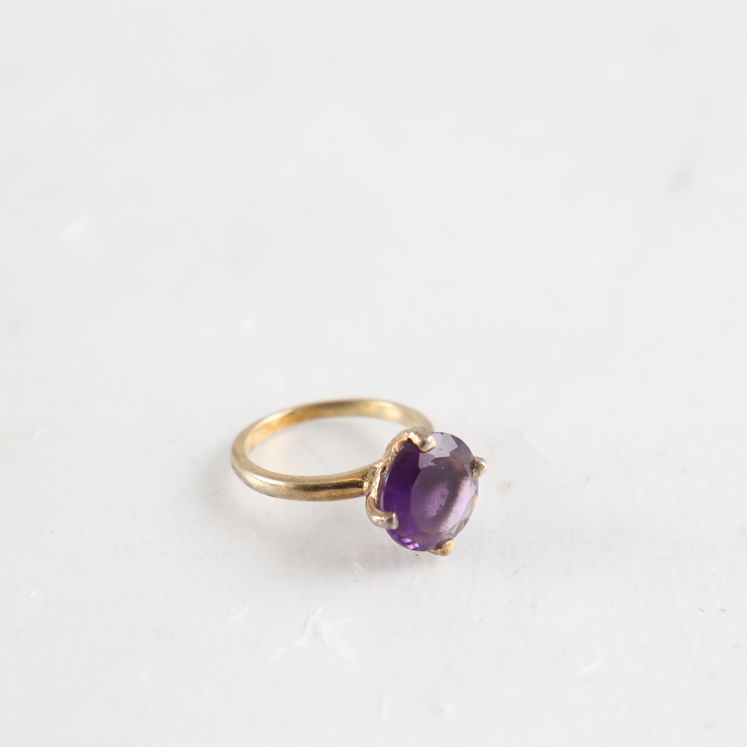 Ring, Förgyllt Silver, Glas, Brv: 3,5 g