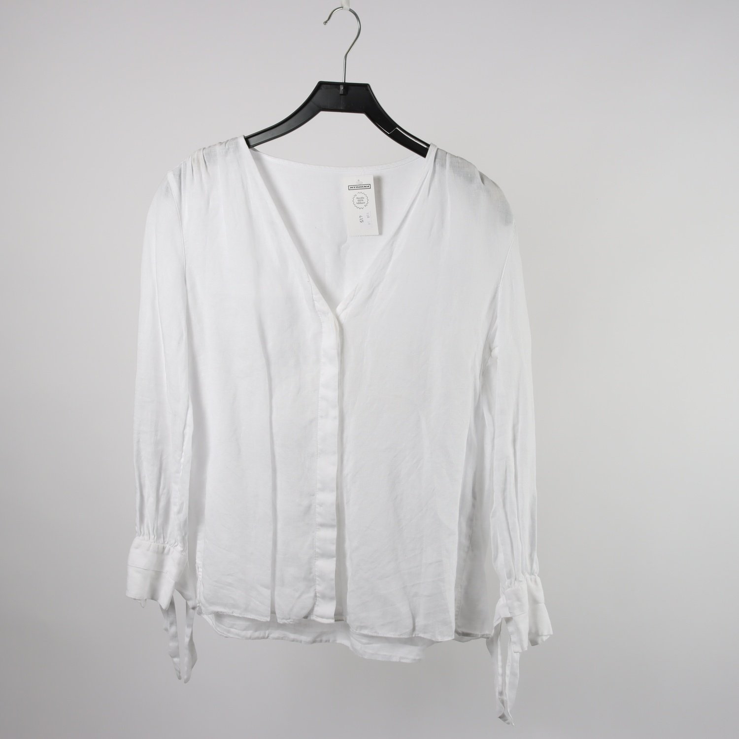 Blus, Massimo Dutti, vit, lin, stl. ca. ca. S