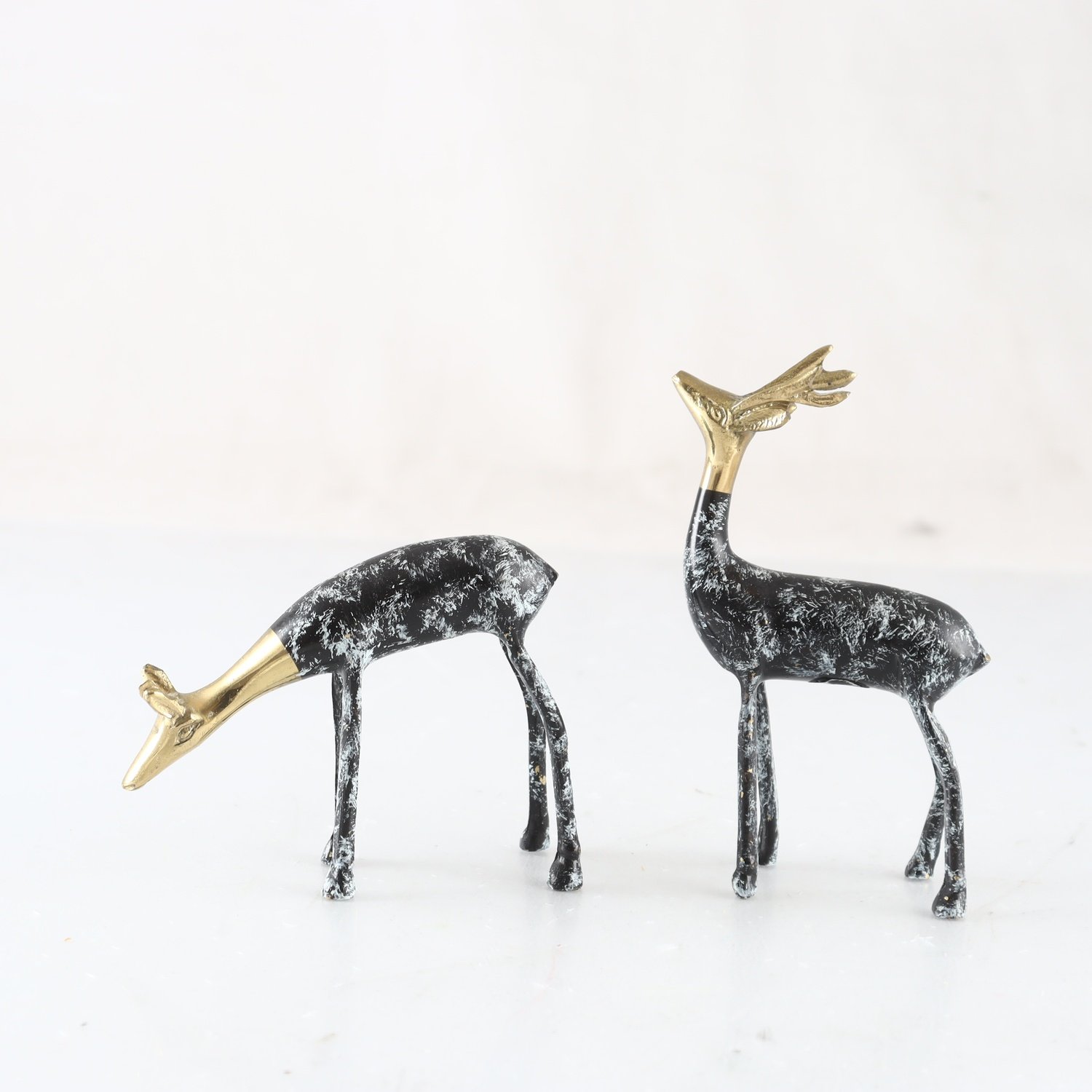 Figuriner, rådjur, mässing, 2 st