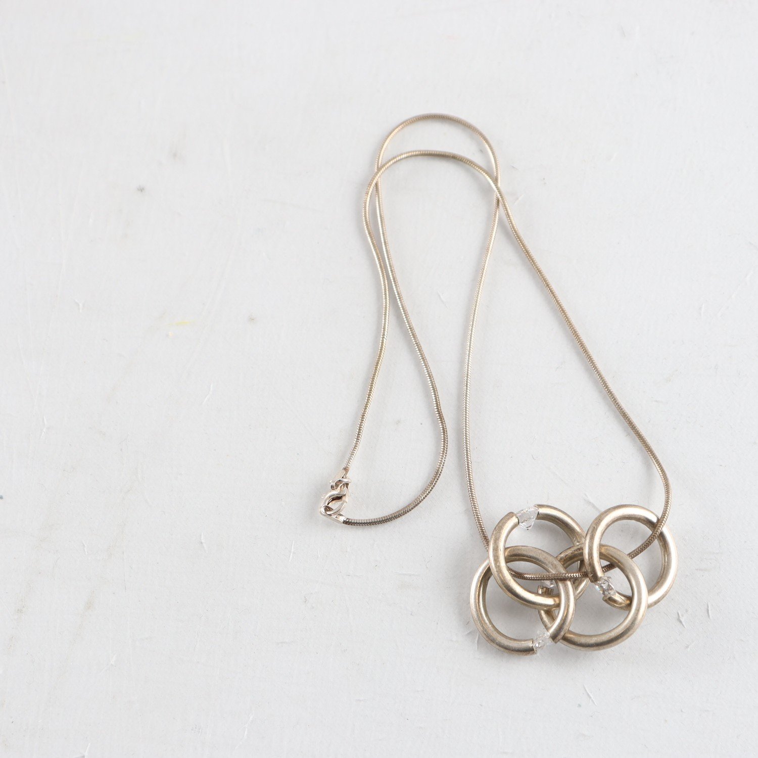 Halsband & Hänge, Silver, Glas, Brv: 20,7 g
