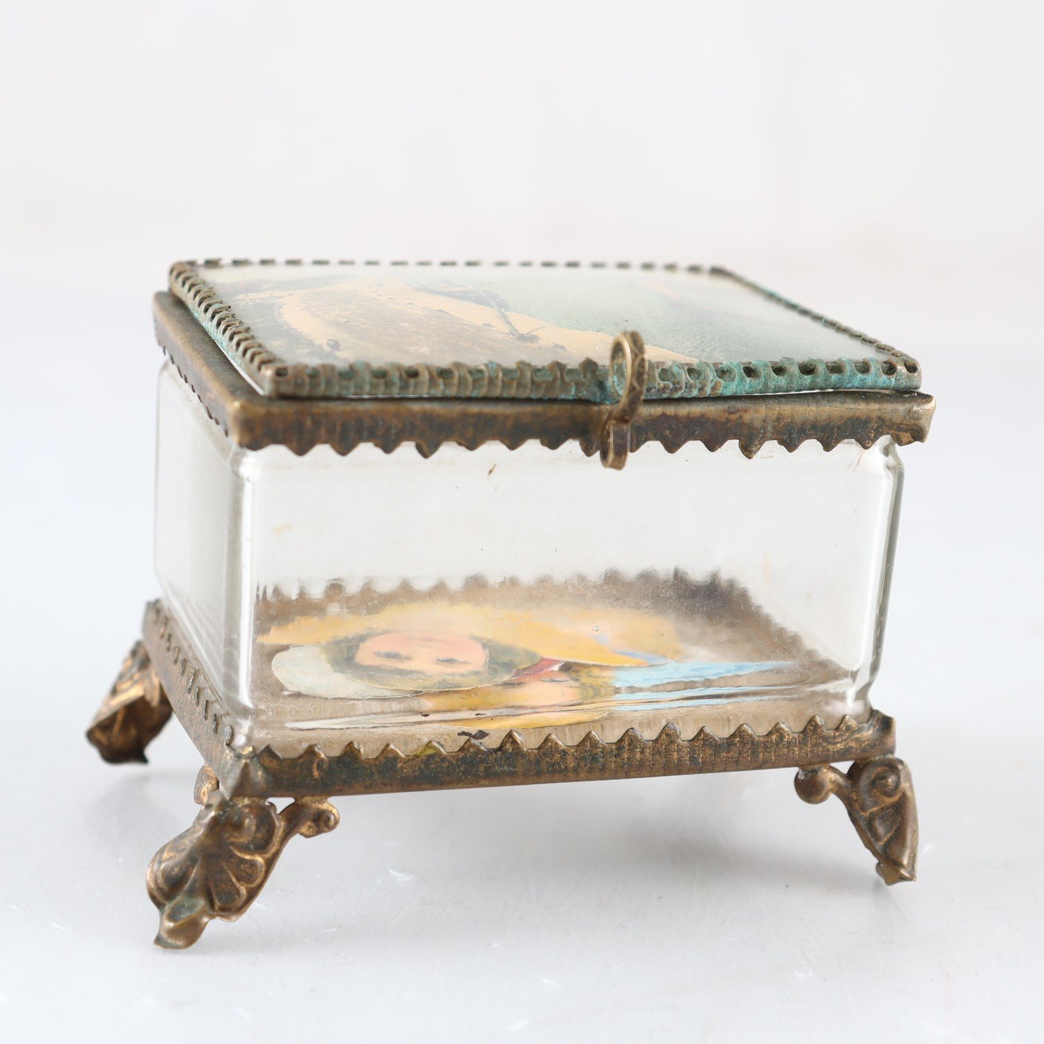 Skrin, glas, mässing, 1870-1900