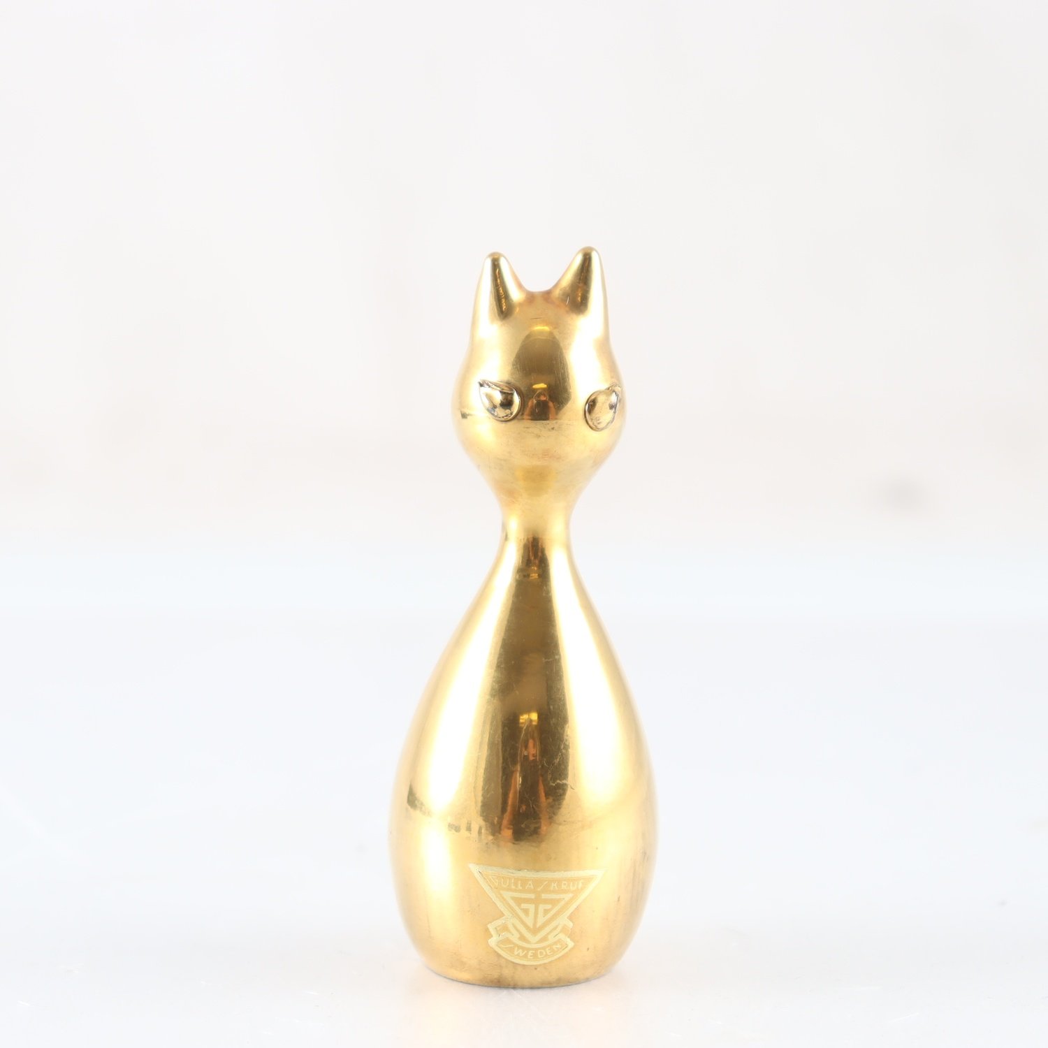 Figurin, katt, glas, Kjell Blomberg, Gullaskruf