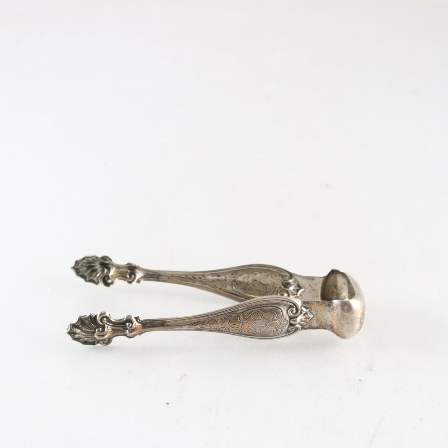 Sockertång, silver, probertestat, 1800-tal