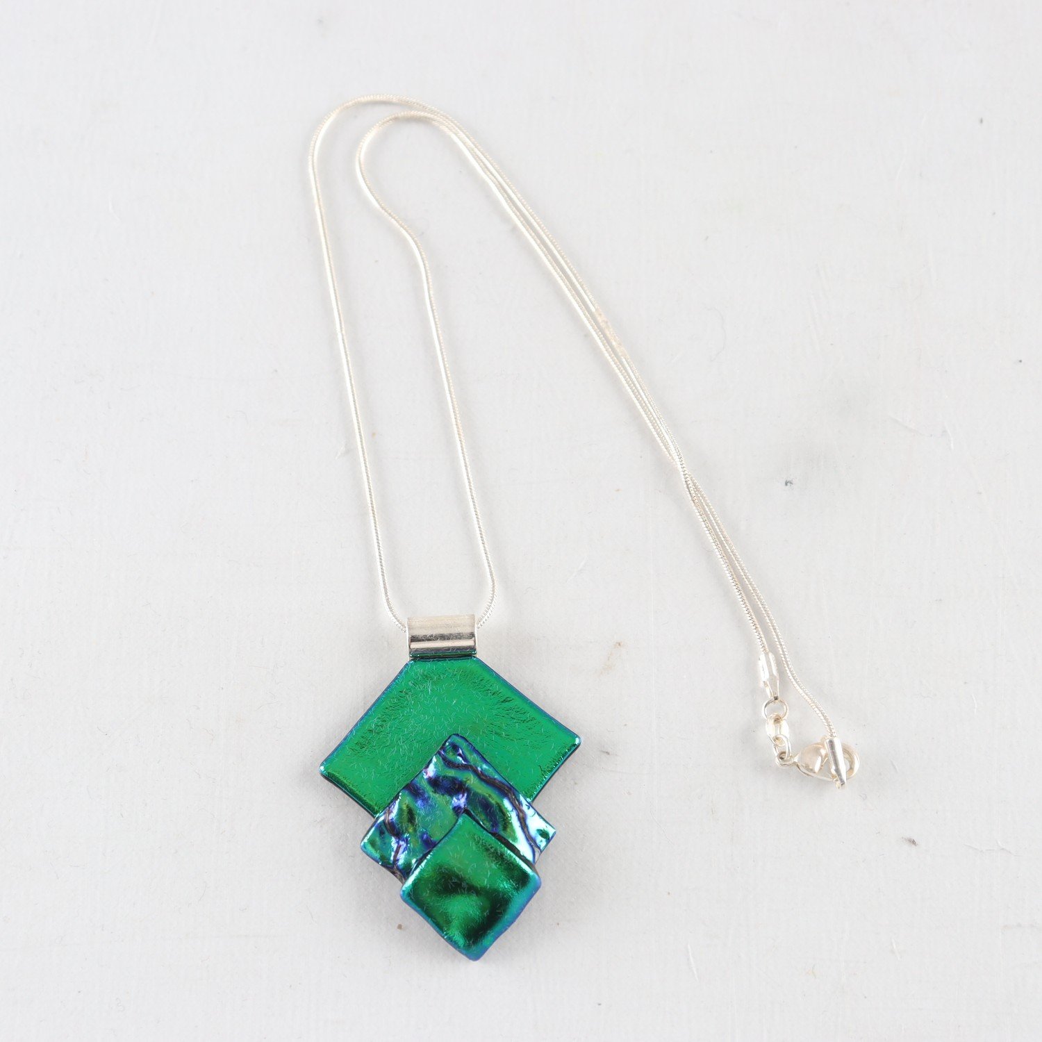 Halsband & Hänge, Silver, Glas, Brv: 15,3 g
