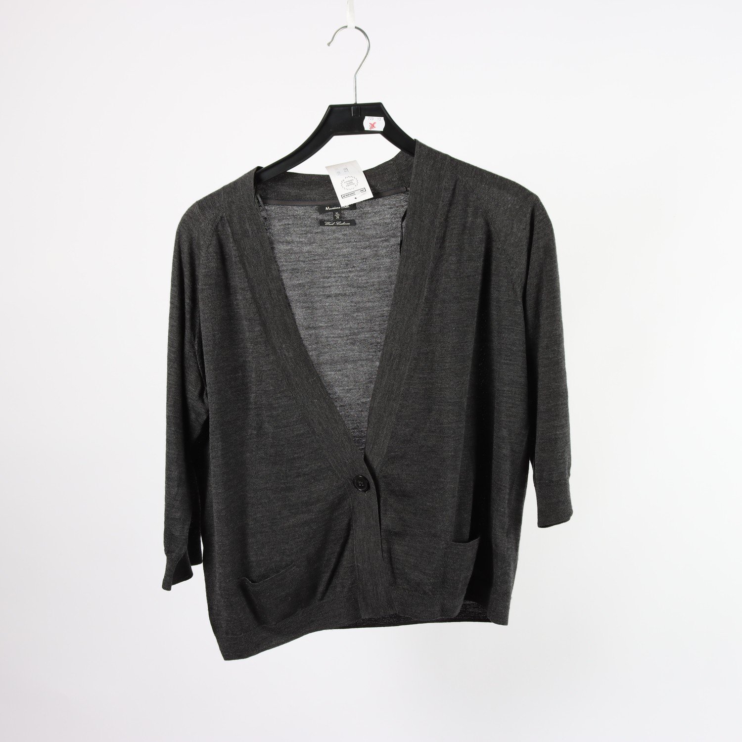 Kofta, Massimo Dutti, grå, ull, cashmere, stl. XL