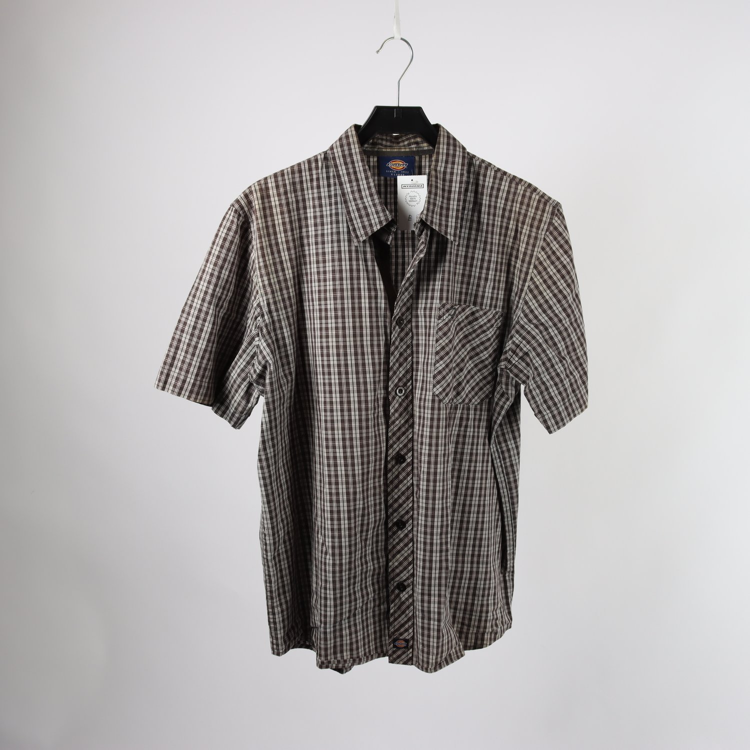 Skjorta, Dickies, rutig, grå, brun, stl. XL
