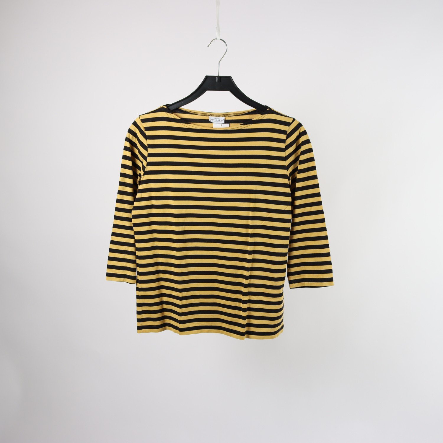 Tröja, Marimekko, randig, svart, gul, stl. M