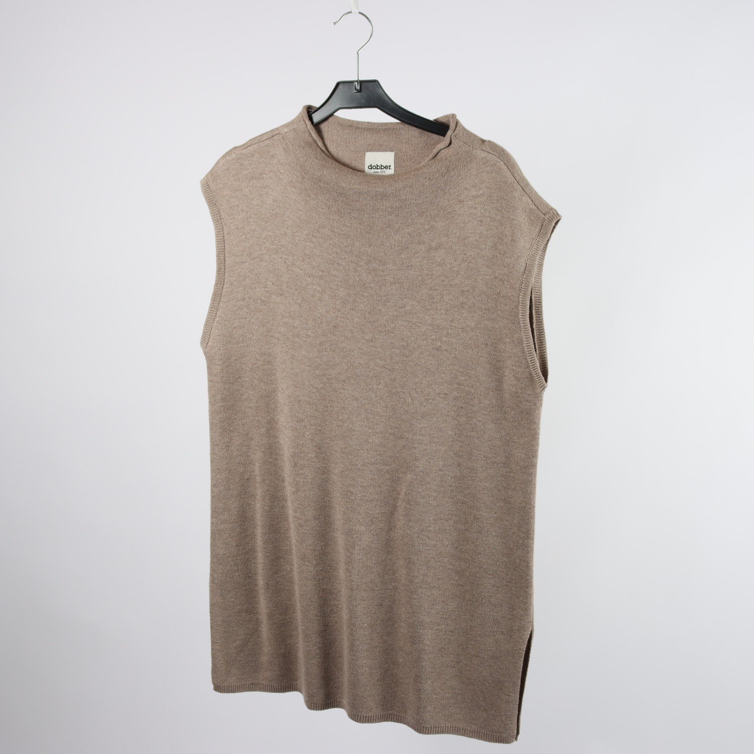 Väst, Dobber, beige, oversize, stl. S