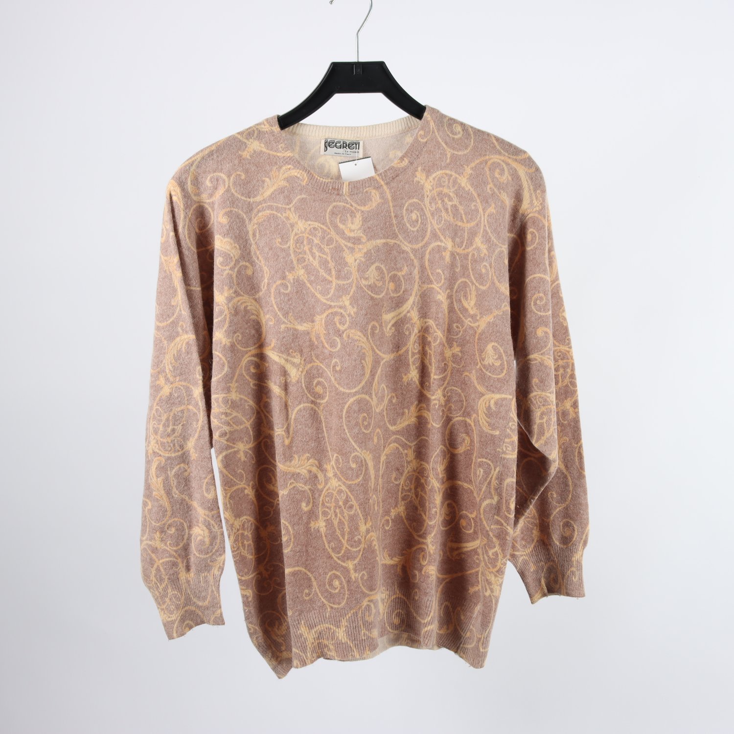 Tröja, Secreti, lila, beige, ull, angora, retro, stl. ca. M