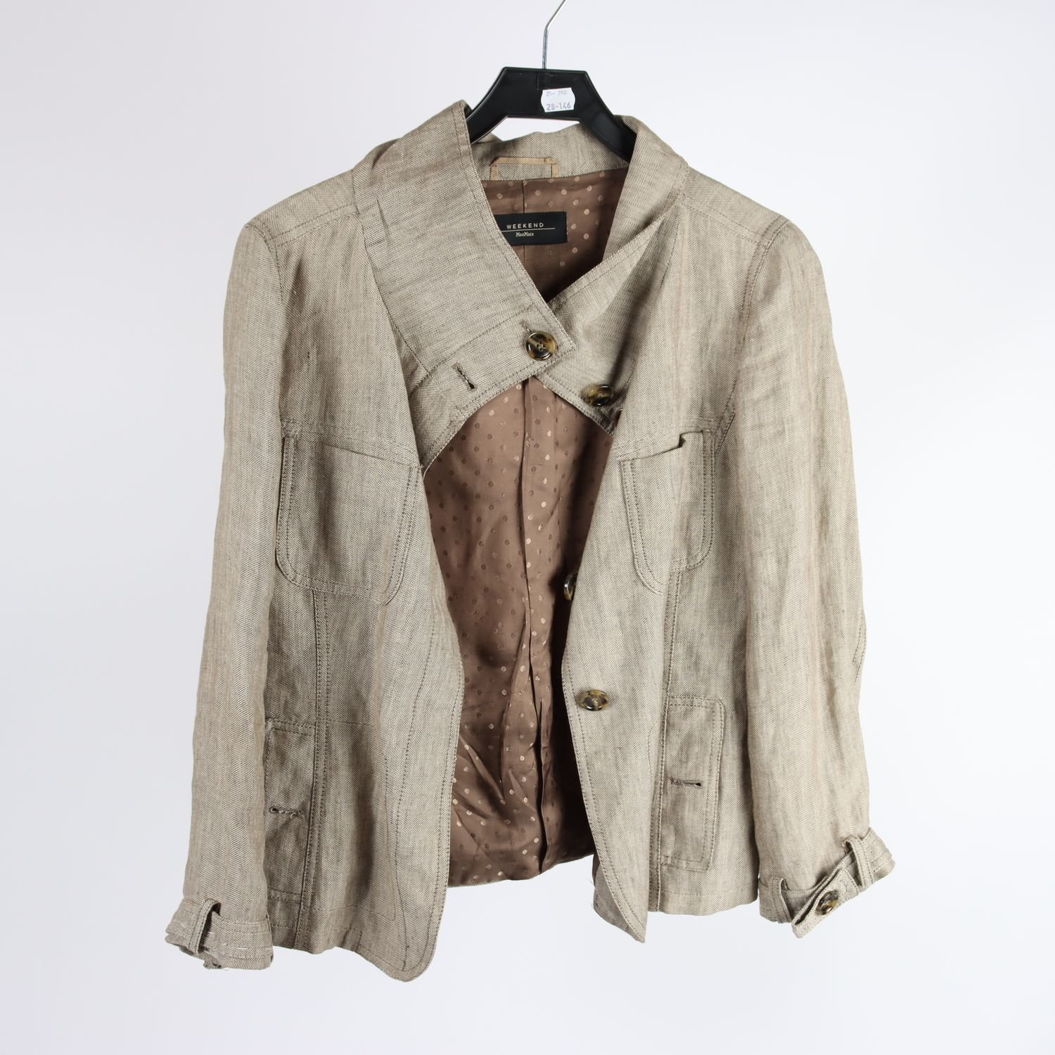 Kavaj, Weekend Max Mara,100% lin, stl. 42