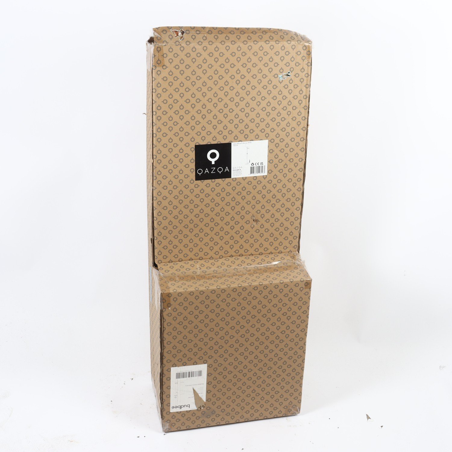 Golvlampa, QAZQA, Ladas Deluxe Bronze White. Endast avhämtning.