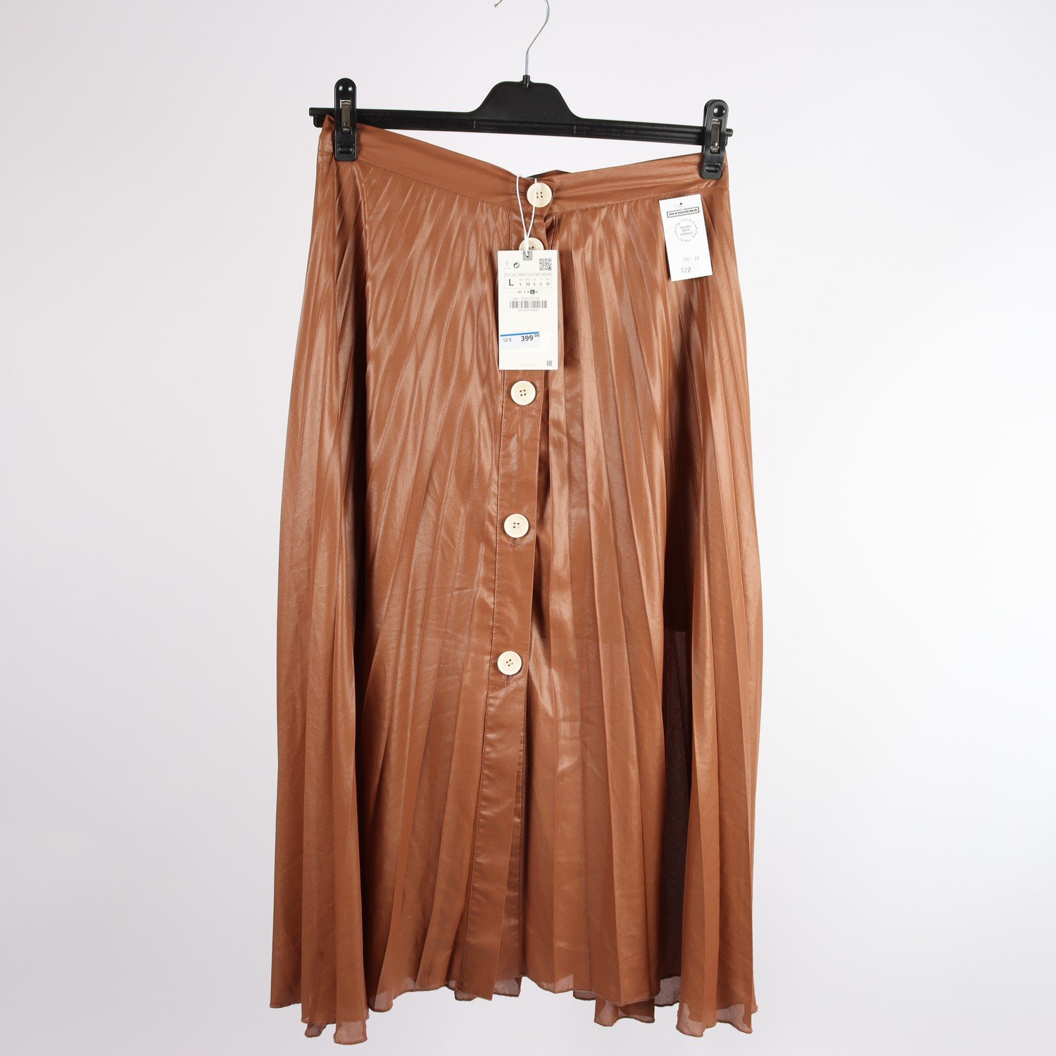 Kjol, Zara, brun, stl. L