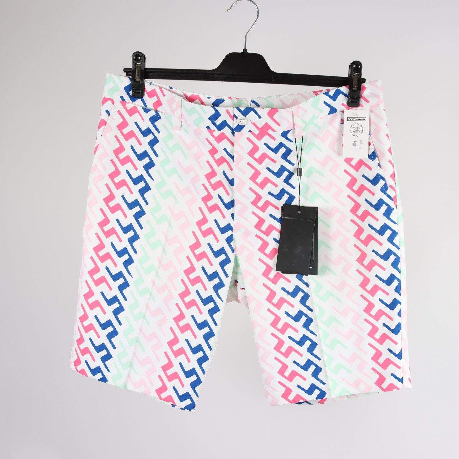 Shorts, J.Lindeberg, vit, blå, stl. 34